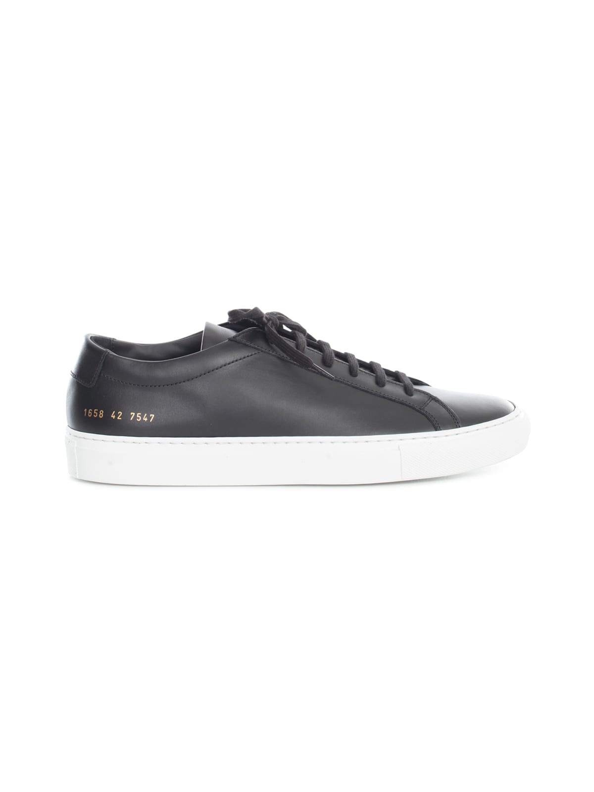 Common Projects Sneaker Nappa Leather Upper Tonal Cotton Laces And Stitch Reinforced White Sole Gold Foil Article Stamp At Heel Counter