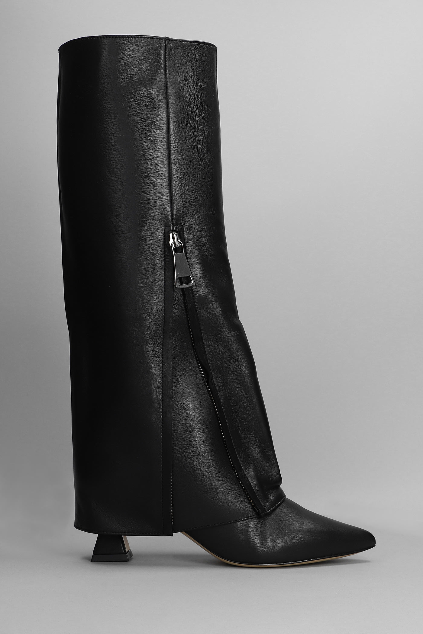 Alchimia High Heels Boots In Black Leather