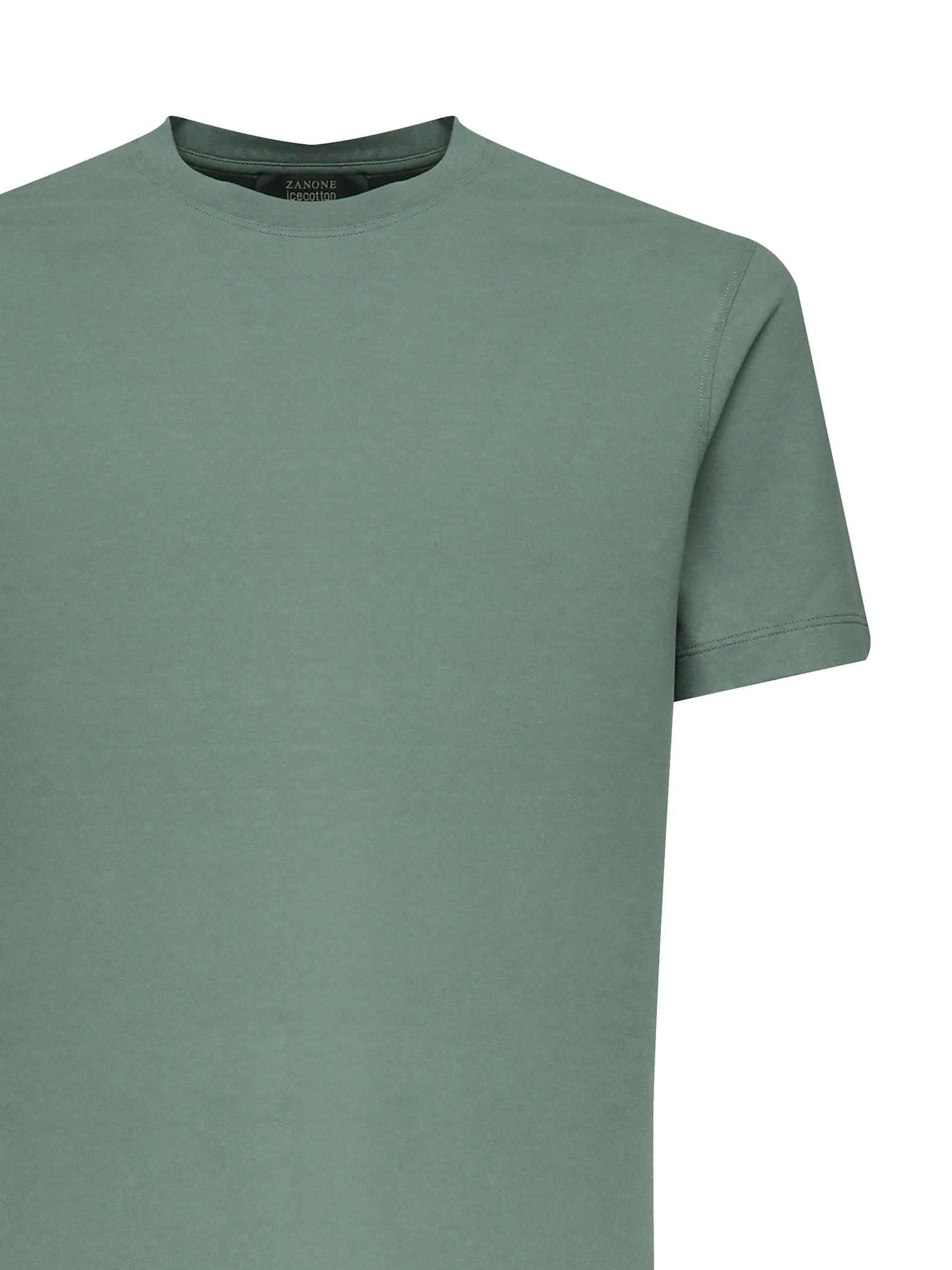 Zanone Tshirt Ice Cotton In Green