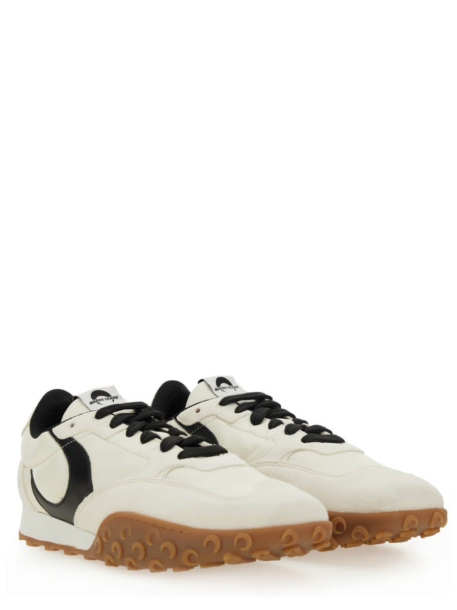 Marine Serre Crescent Moon Suede Panel Sneakers