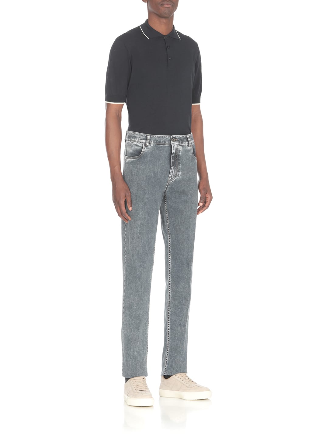 Shop Peserico Cotton Jeans In Blue