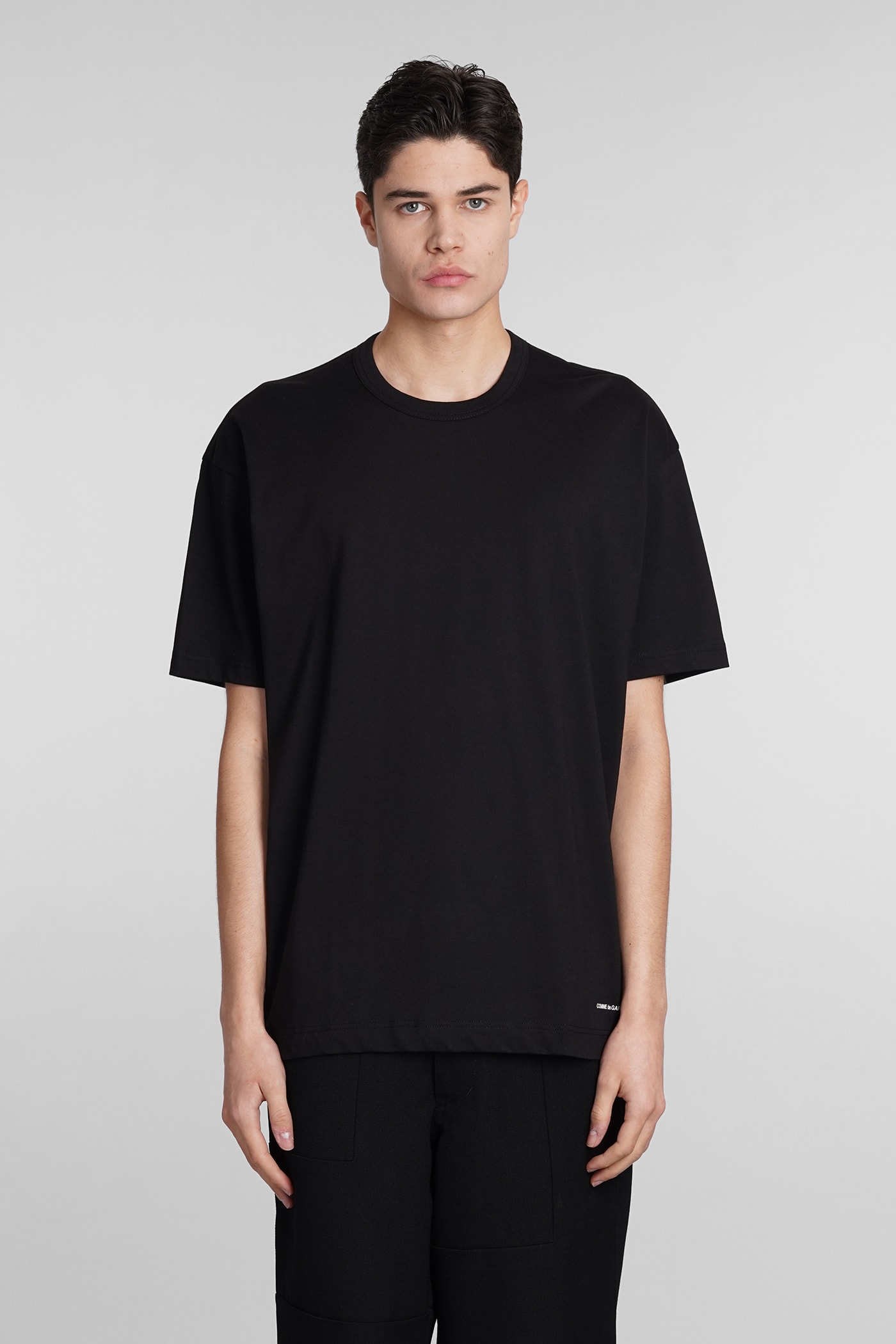 T-shirt In Black Cotton