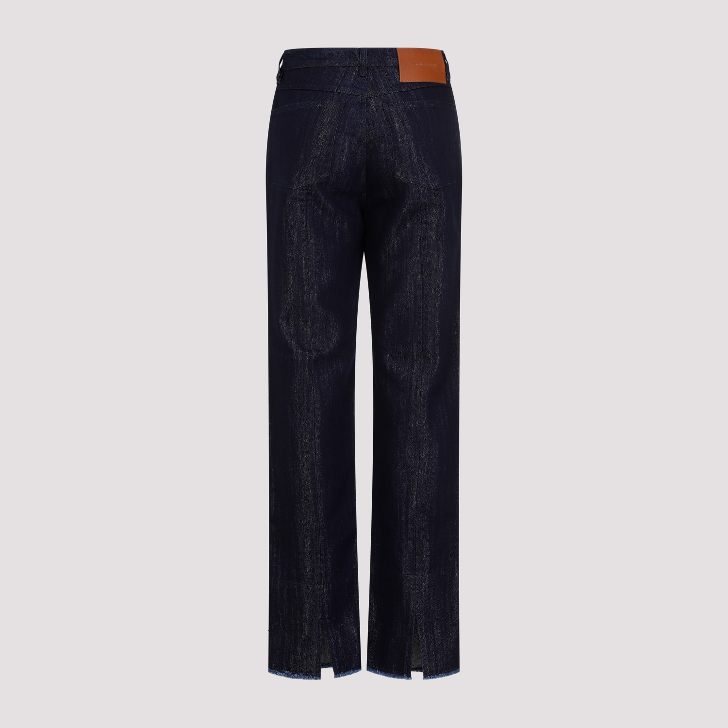 Shop Victoria Beckham Cropped High Waist Tapered Jeans In Indigo Silver