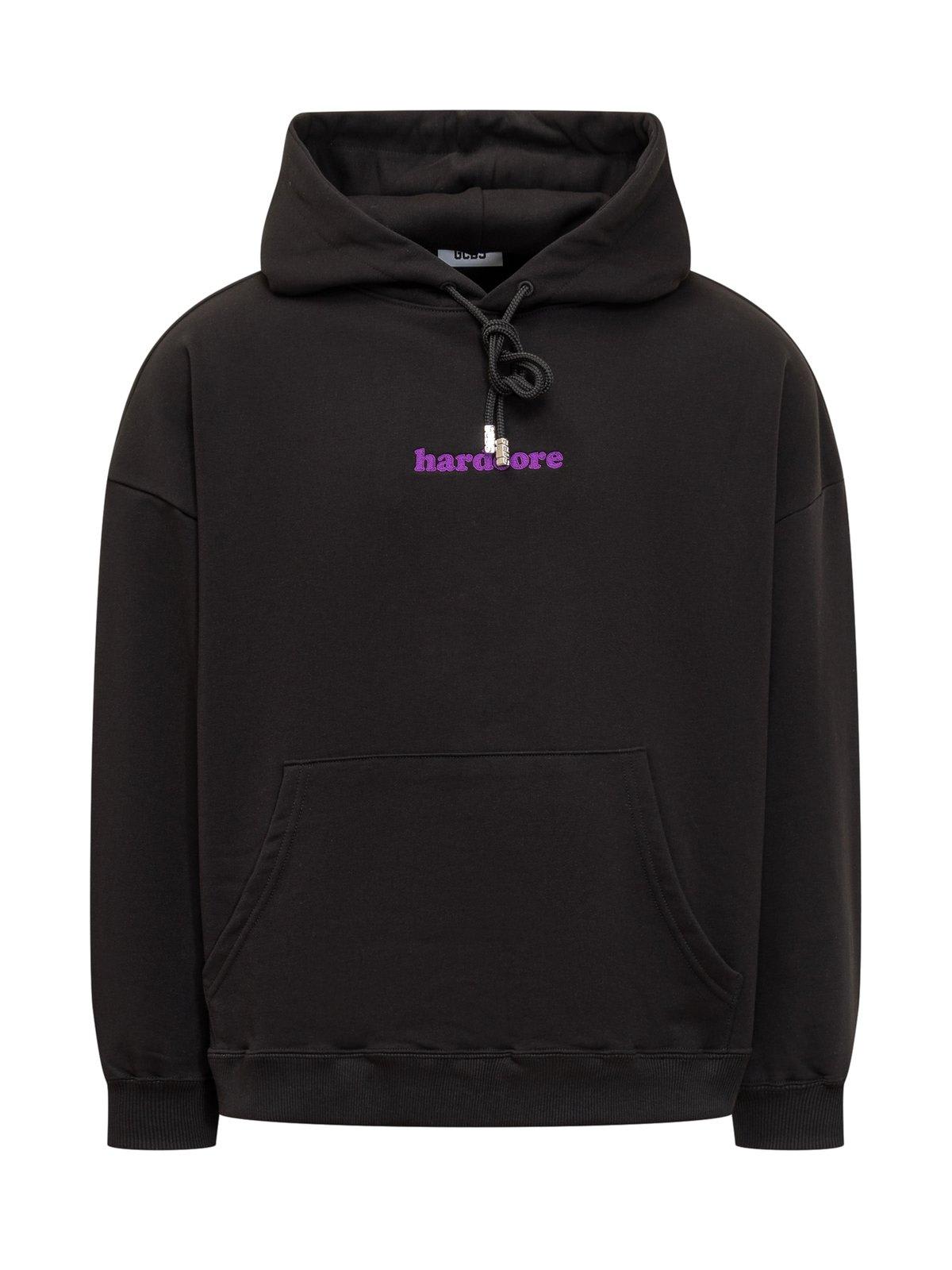 Drawstring Embroidered Hoodie