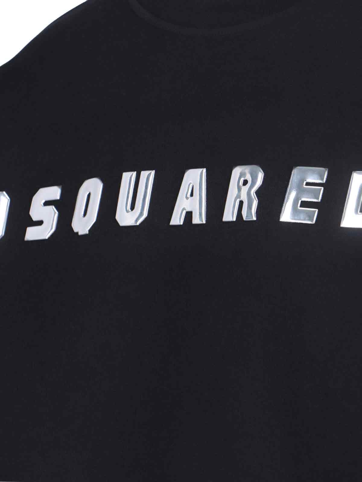 Dsquared2 Ribbed Crew Neck Sweater With Long Sleeves In Black