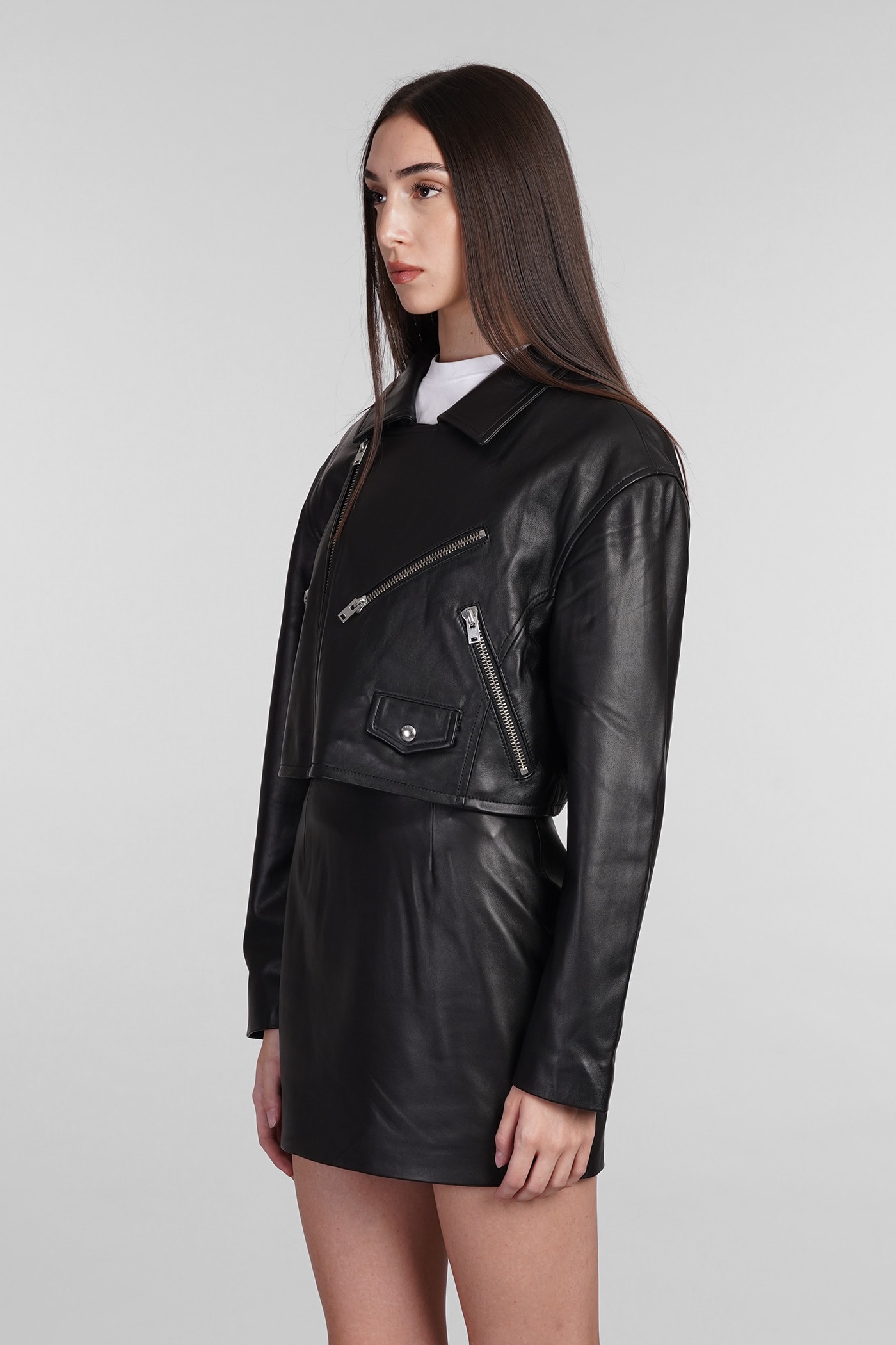 Shop Iro Castilli Biker Jacket In Black Leather