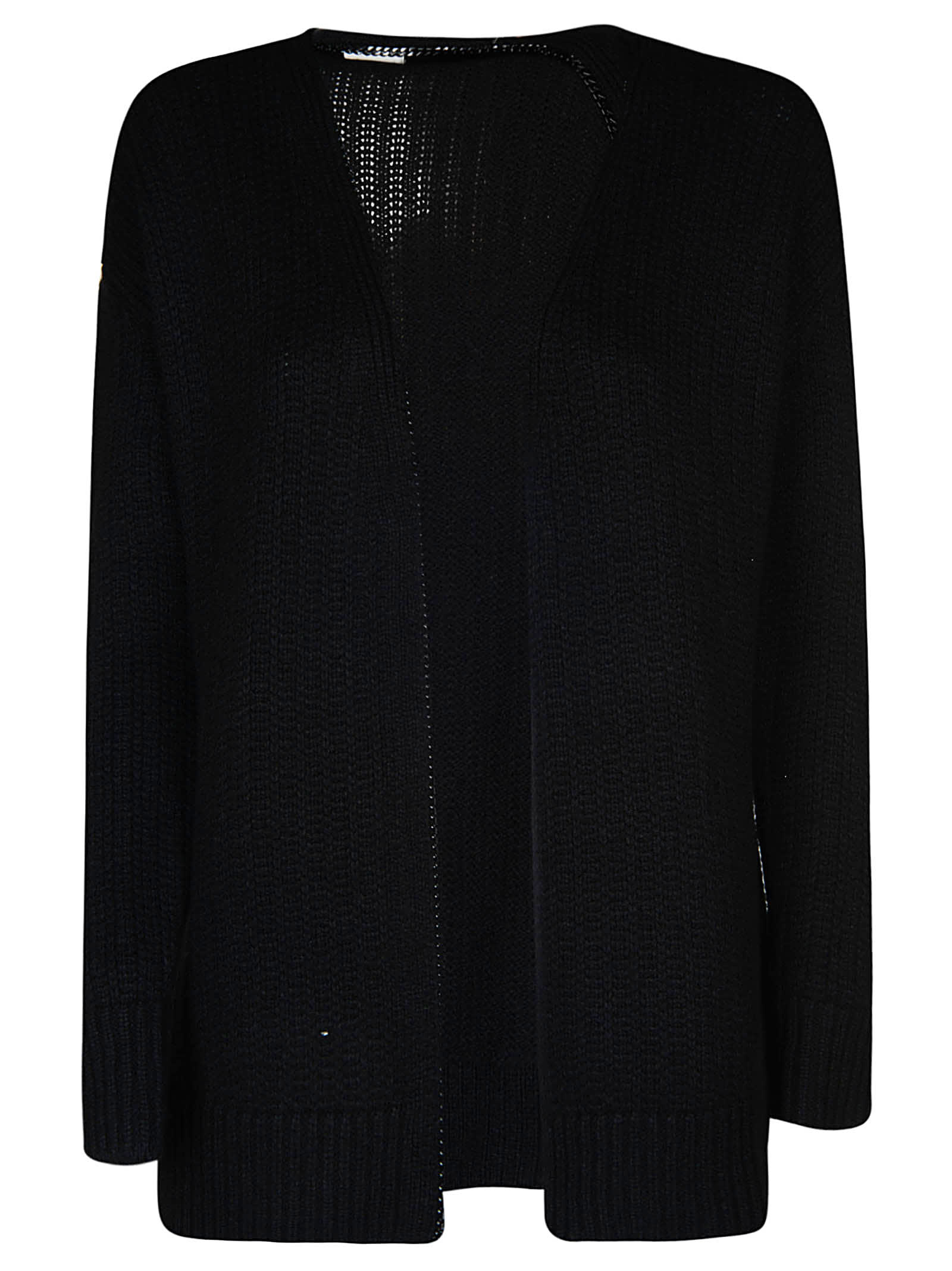 Saint Laurent Knit Cardigan In Noir/noir Brillant