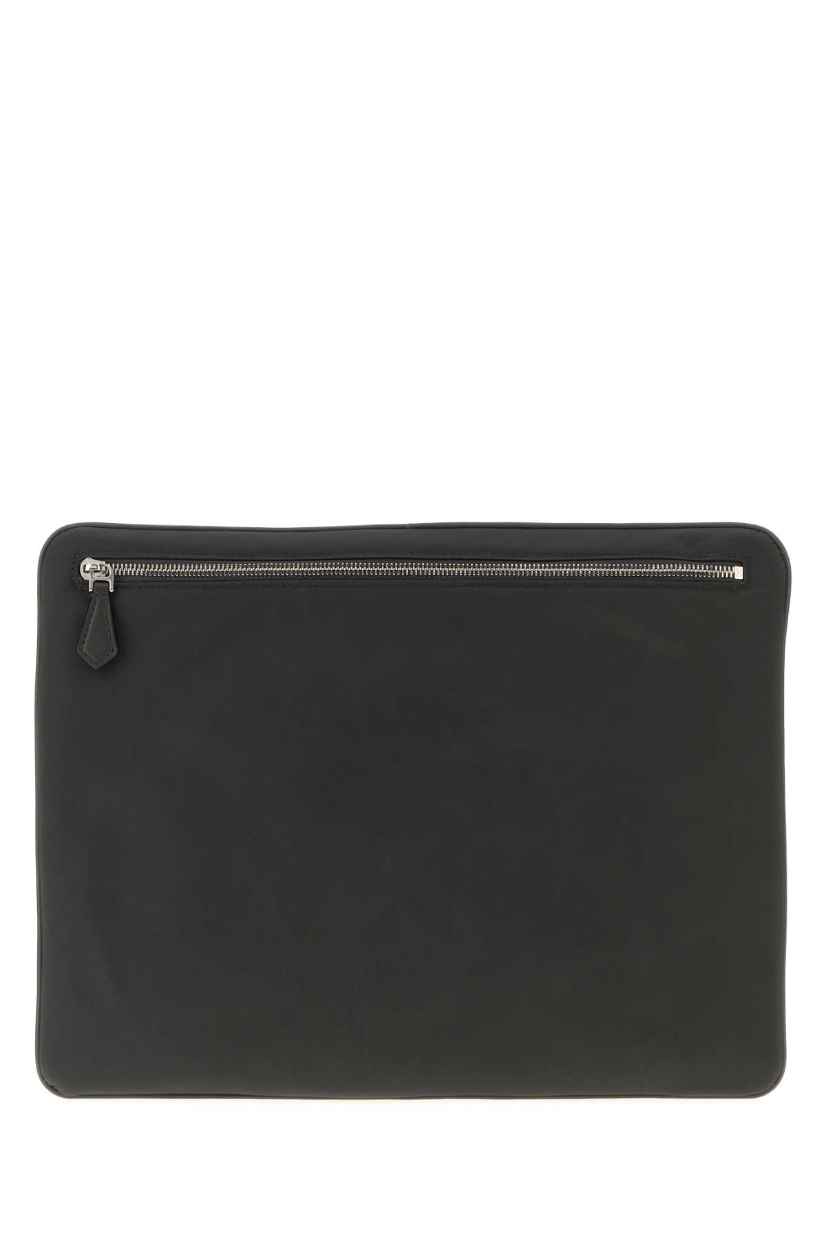 Dolce & Gabbana Rectangular Smooth Fabric Evening Clutch In Gray
