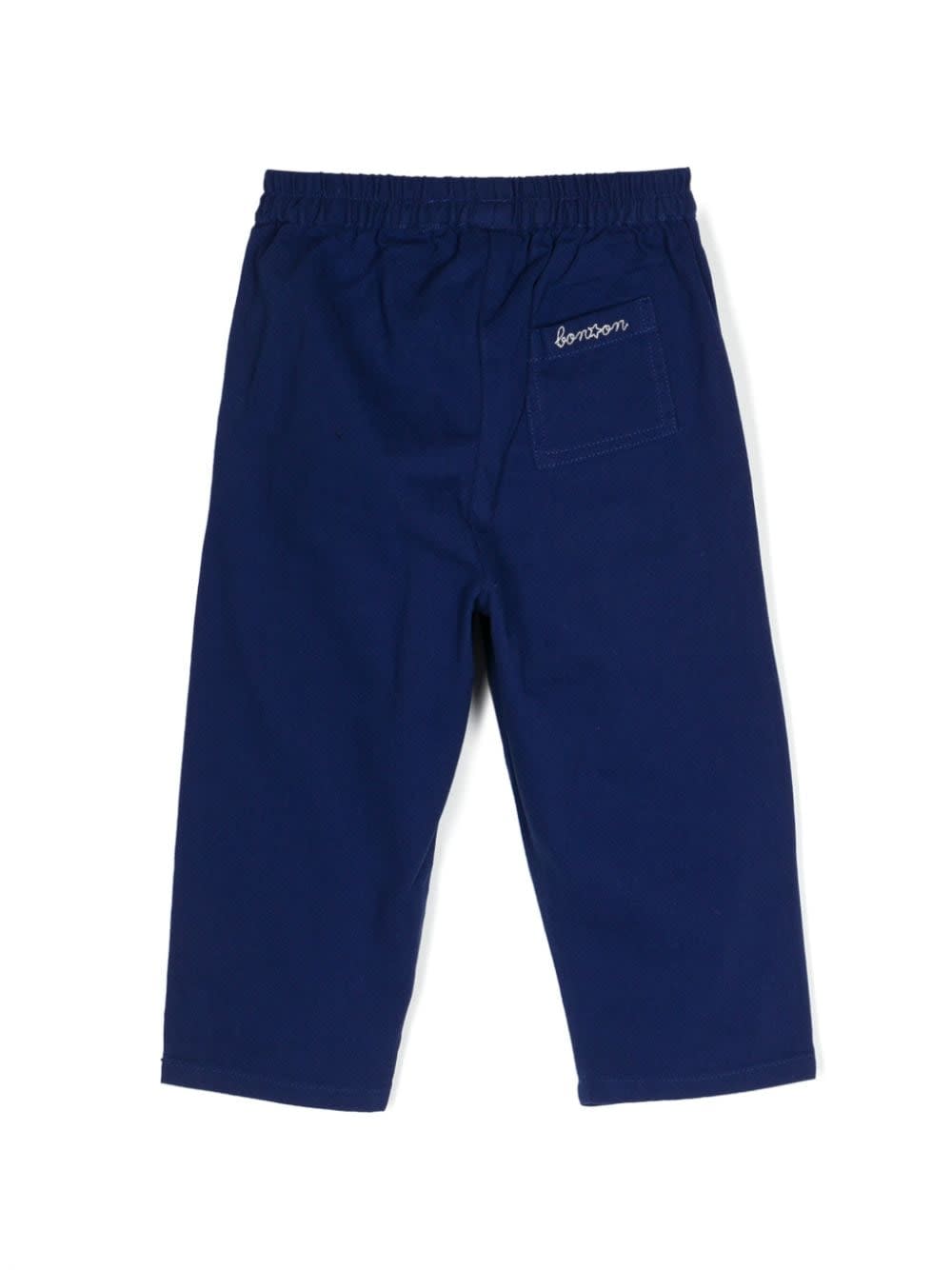 Shop Bonton Pantaloni Con Ricamo In Blue