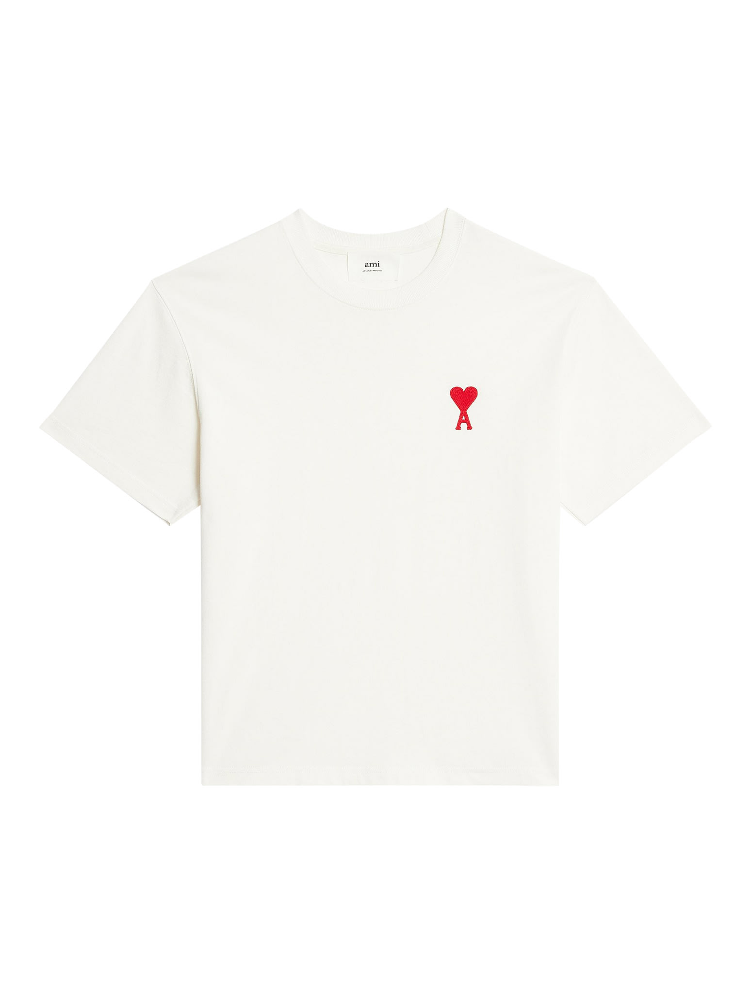 Shop Ami Alexandre Mattiussi Red Ami De Coeur Tshirt In White