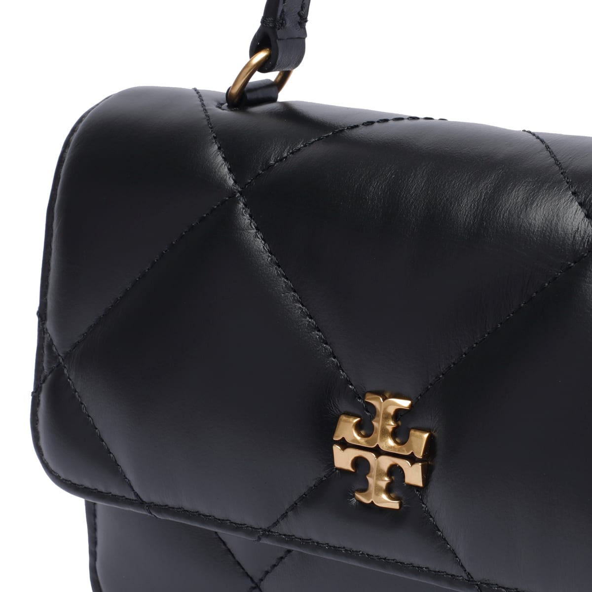 Tory Burch Mini Kira Diamond Quilted Handbag In Black