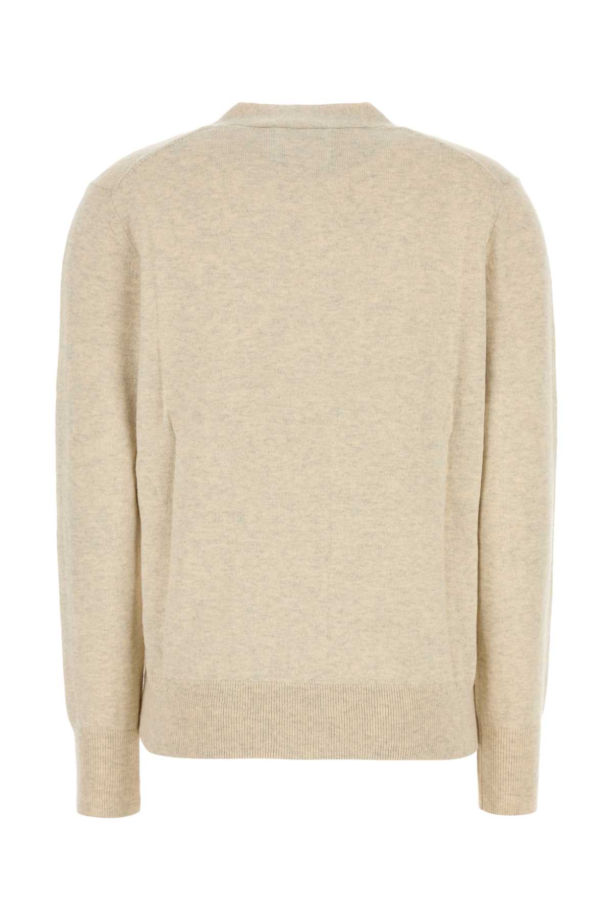 Isabel Marant Étoile Isabel Marant Etoile Melange Cream Cotton Blend Karina Cardigan In Lightgrey