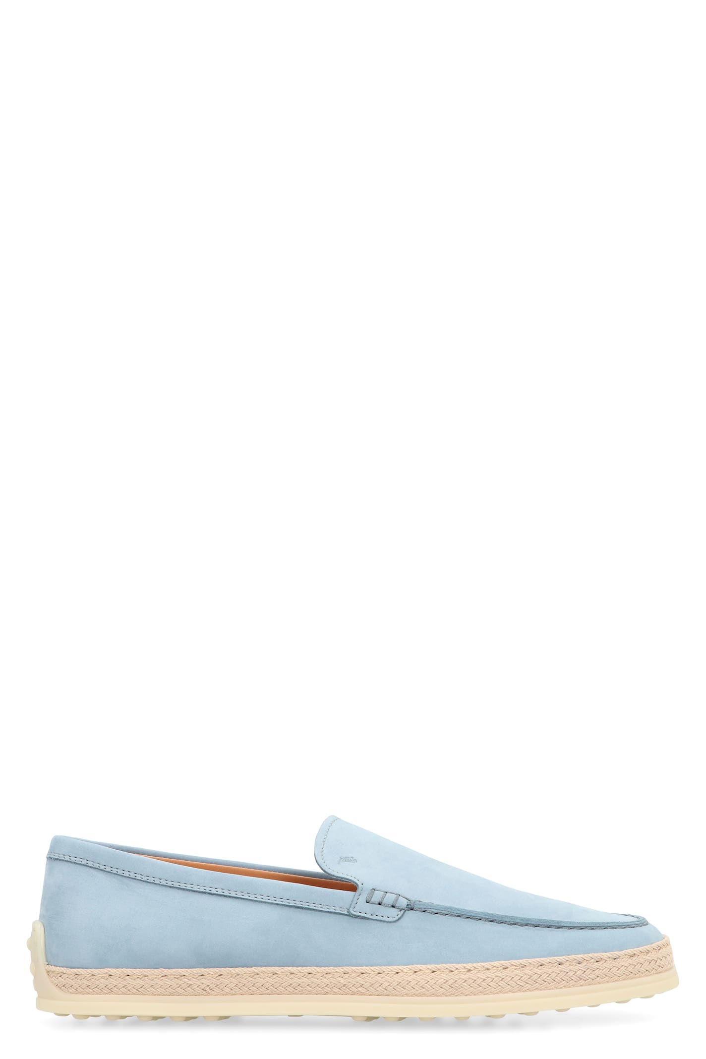 Tod's Leather Slipper Loafers In Blue