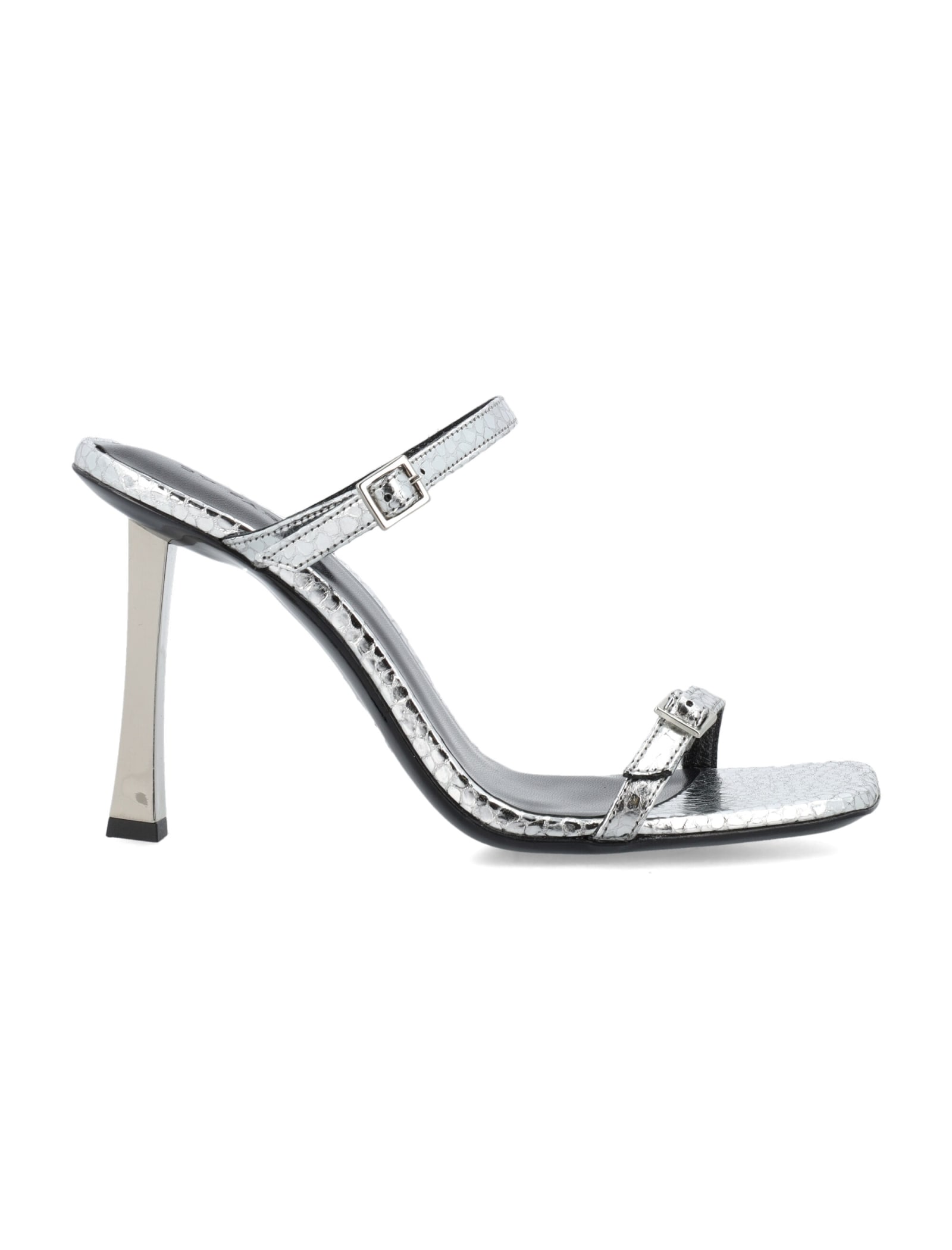 BY FAR Flick Silver Sandals