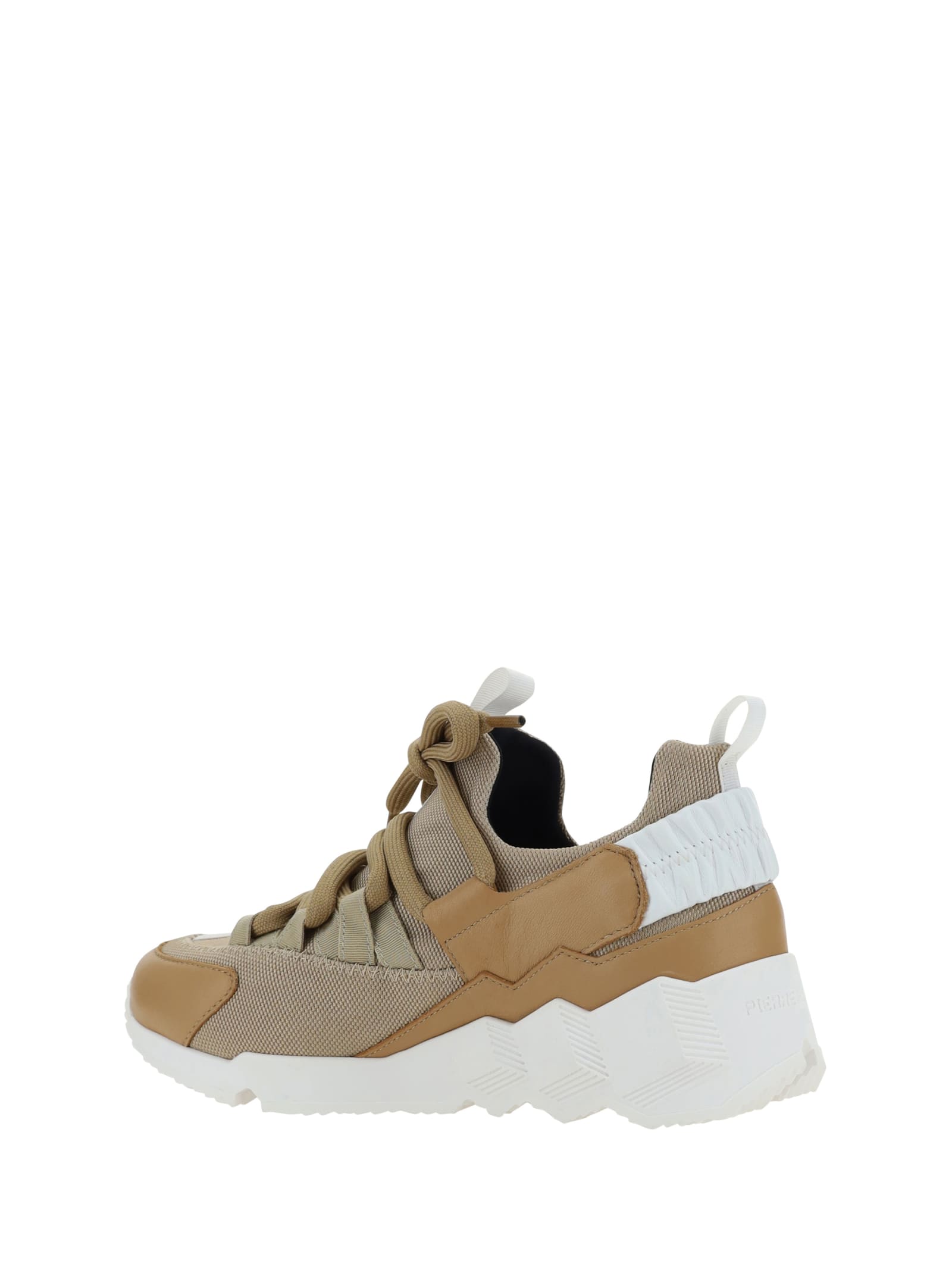 Shop Pierre Hardy Trek Cosmetic Sneakers In Cappuccino/sand/white