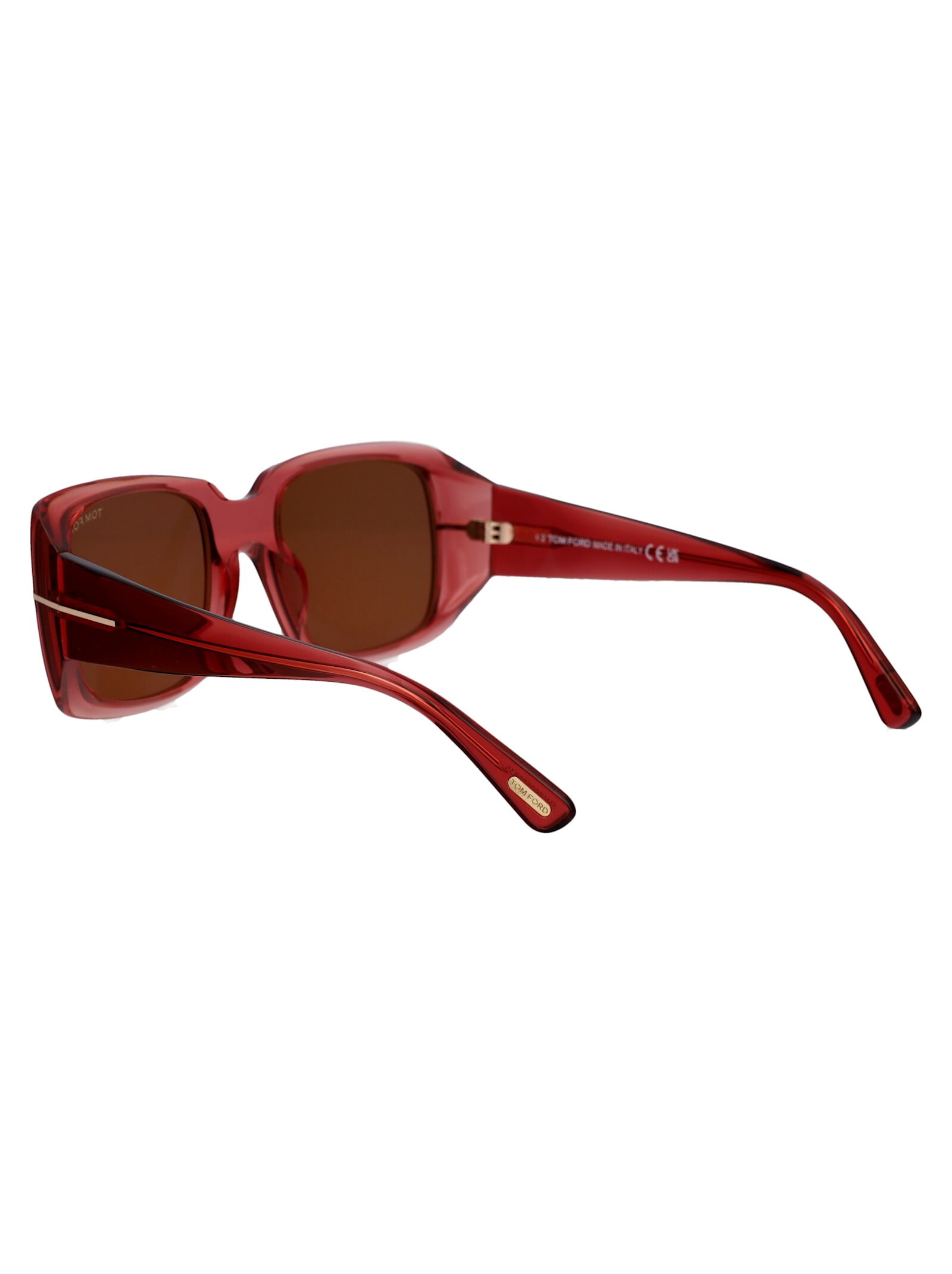 Shop Tom Ford Ryder-02 Sunglasses In 72e Rosa Luc / Marrone