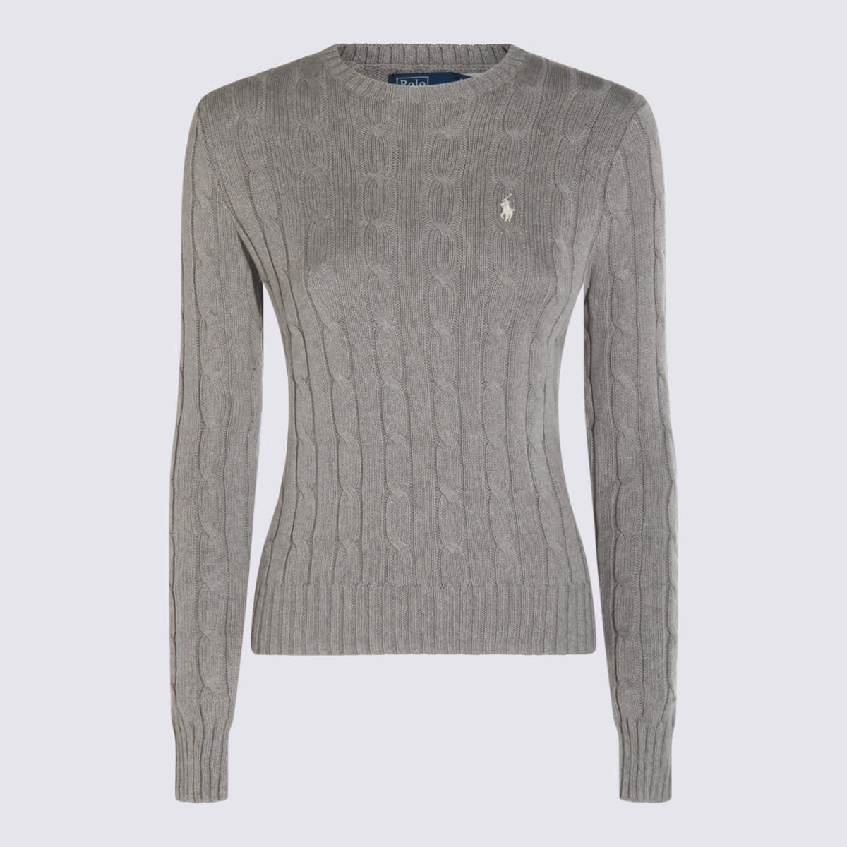 Ralph Lauren Grey Cotton Knitwear In Gray