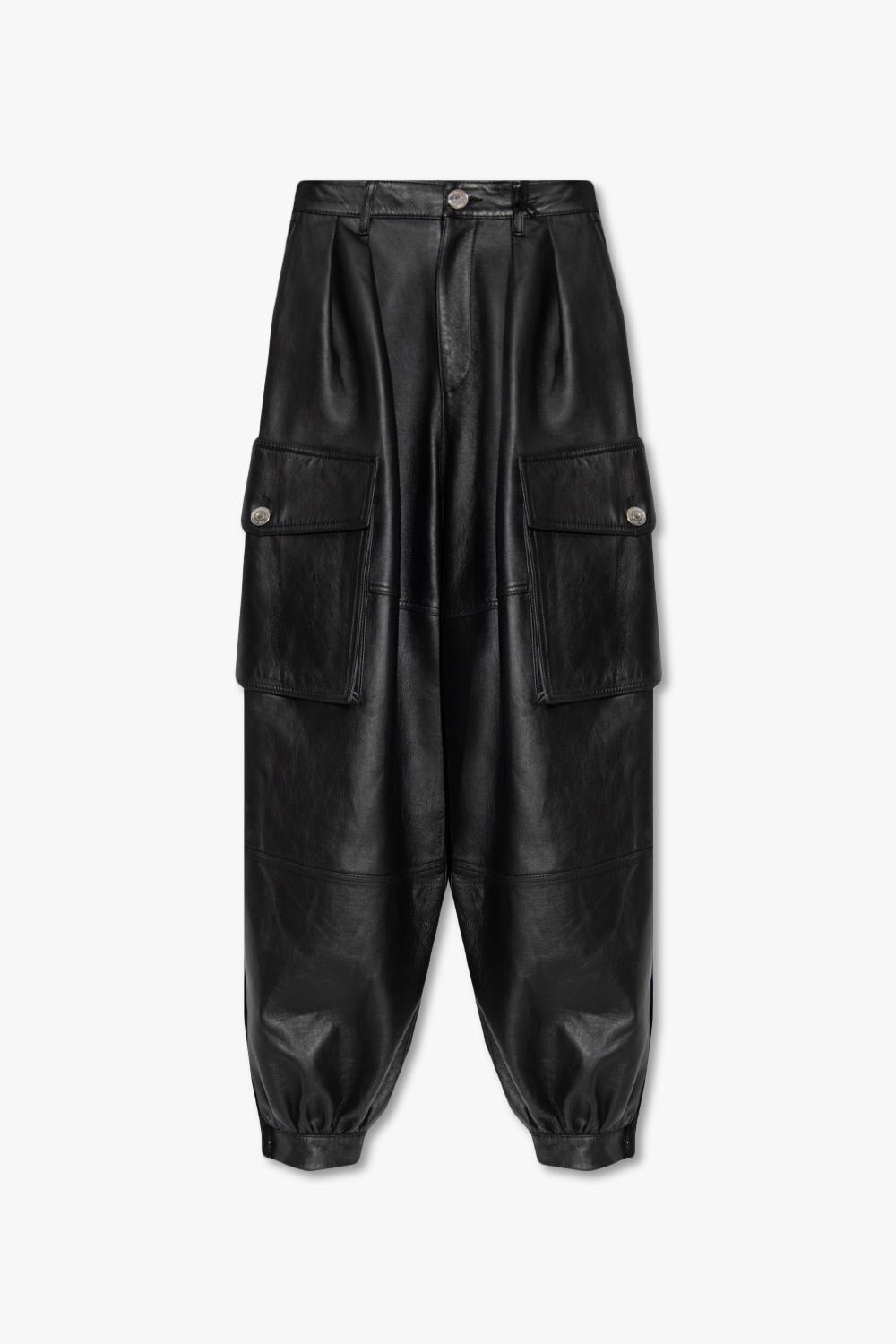 DSQUARED2 LEATHER CARGO TROUSERS