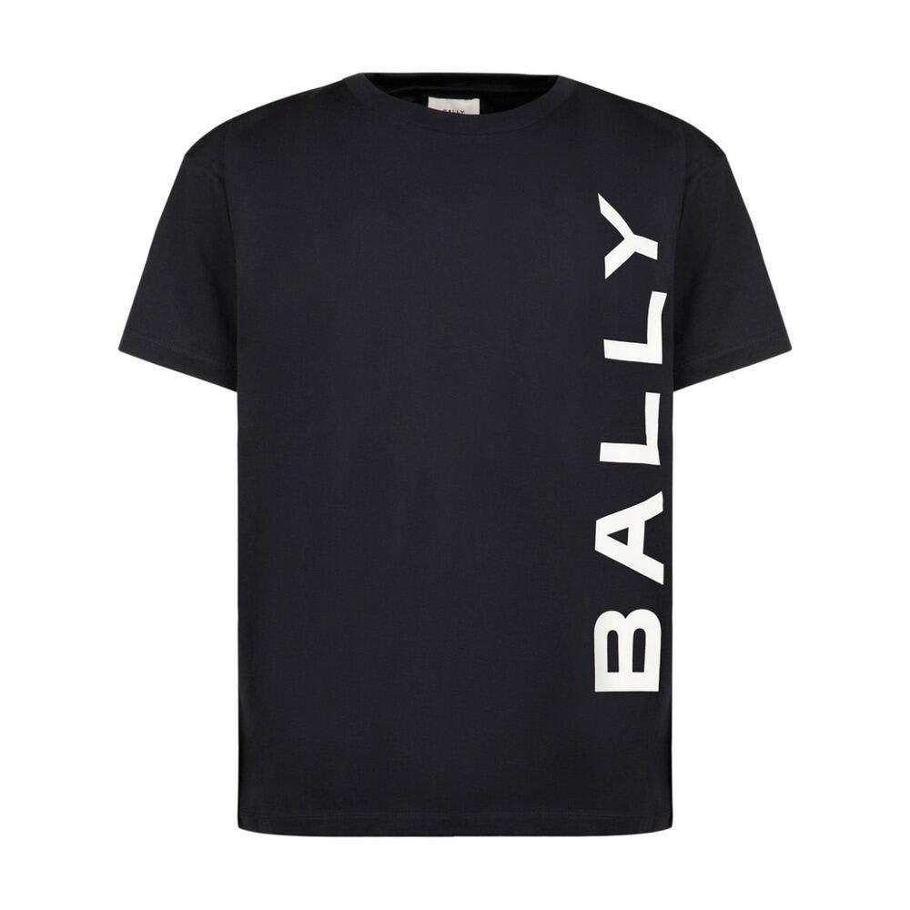 Bally Logo Printed Crewneck T-shirt In Black