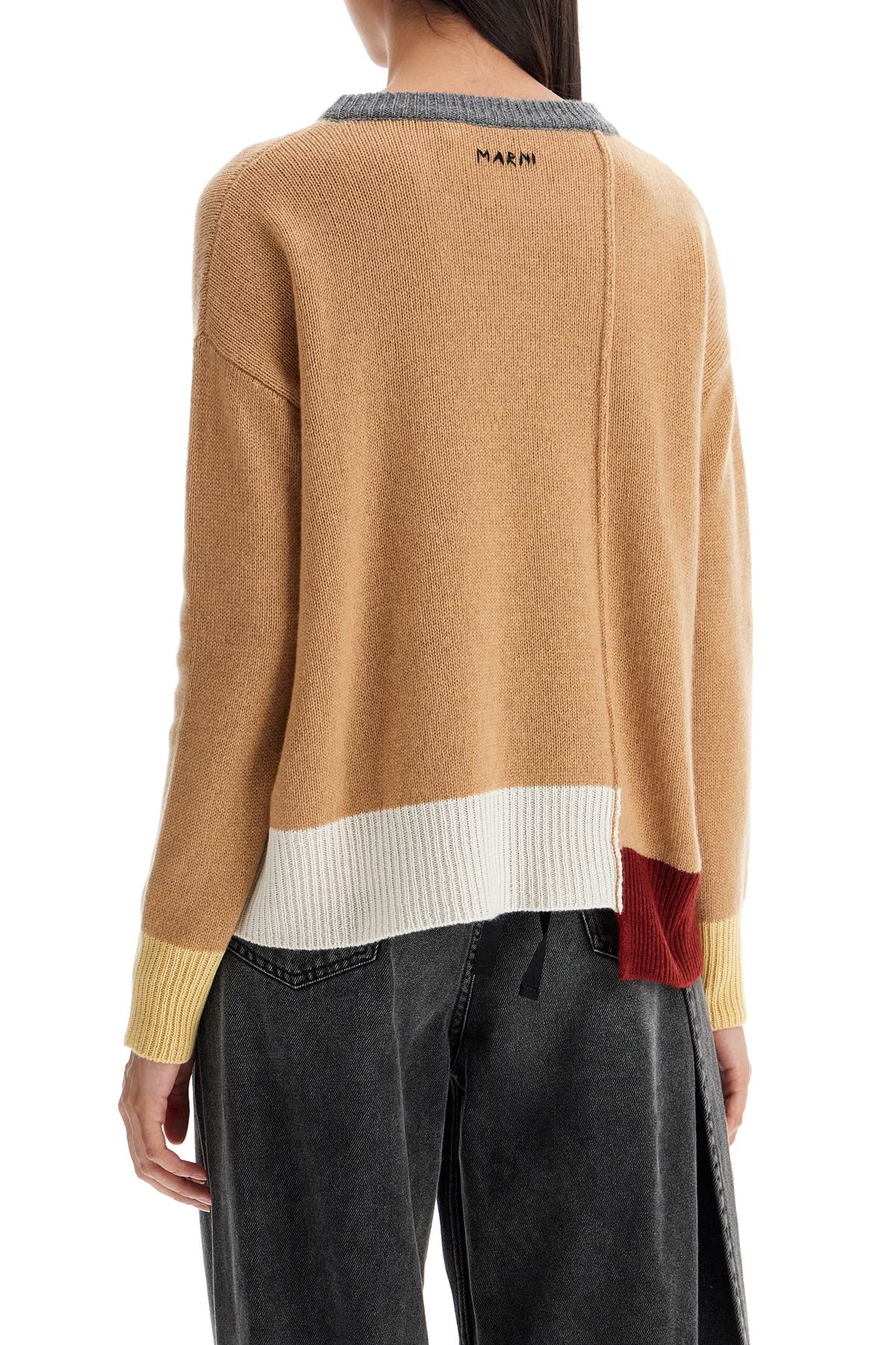 Shop Marni Cashmere Boxy Pullover In Beige