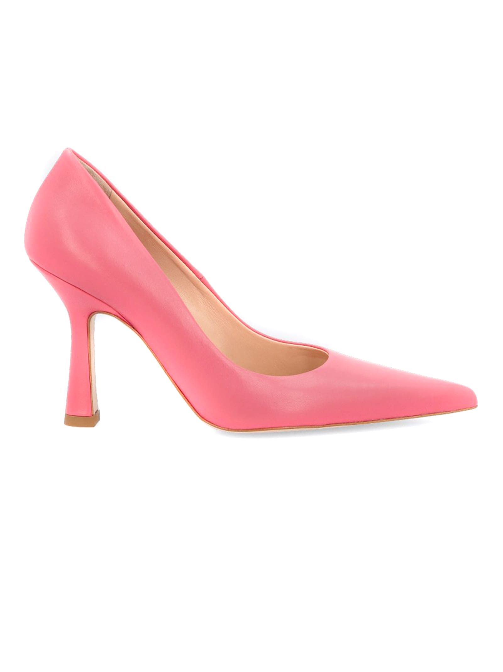Leonie Hanne Pink Leather Court Shoes In Rosa | ModeSens