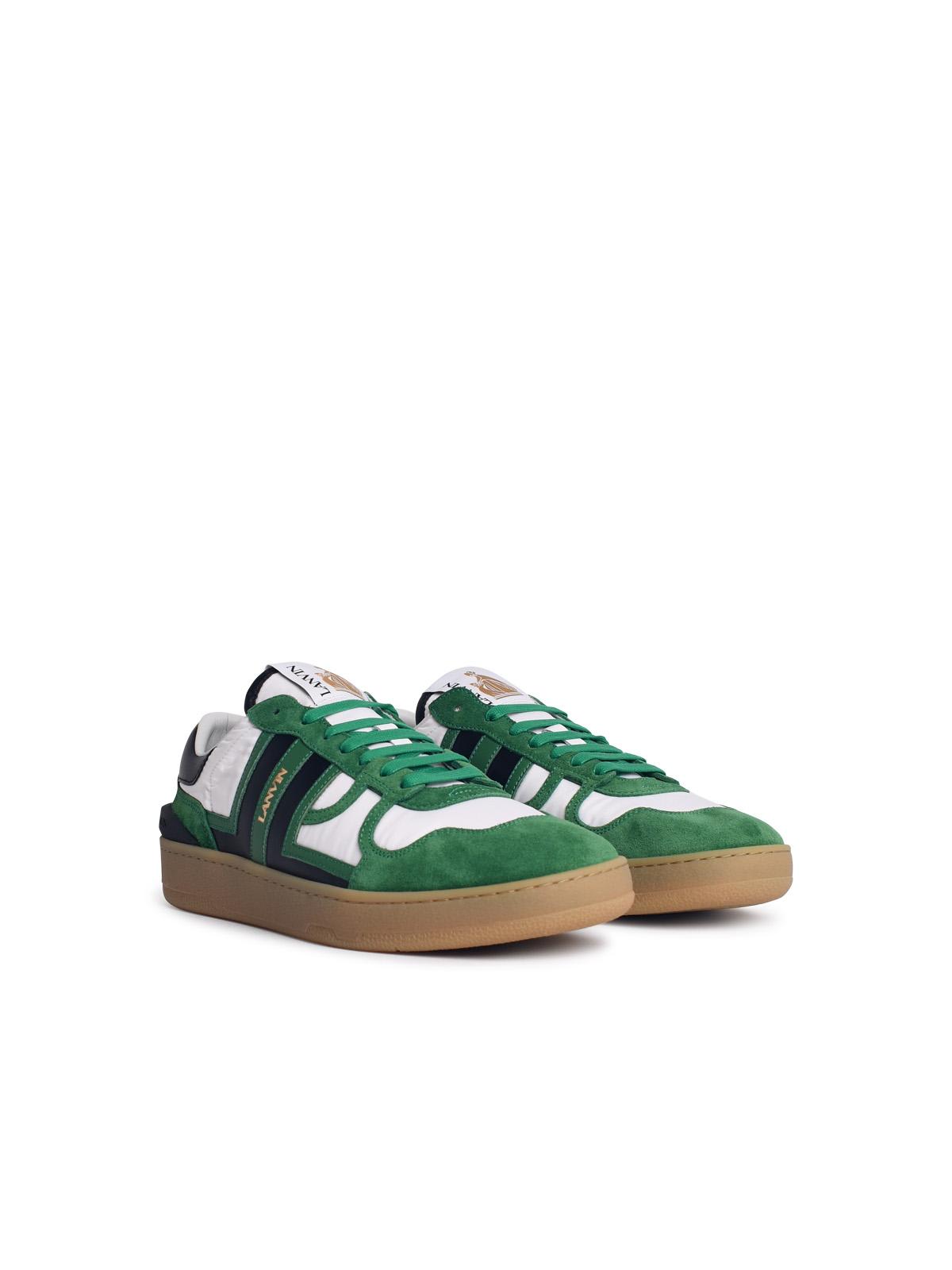 Lanvin Clay Green Leather Blend Sneakers