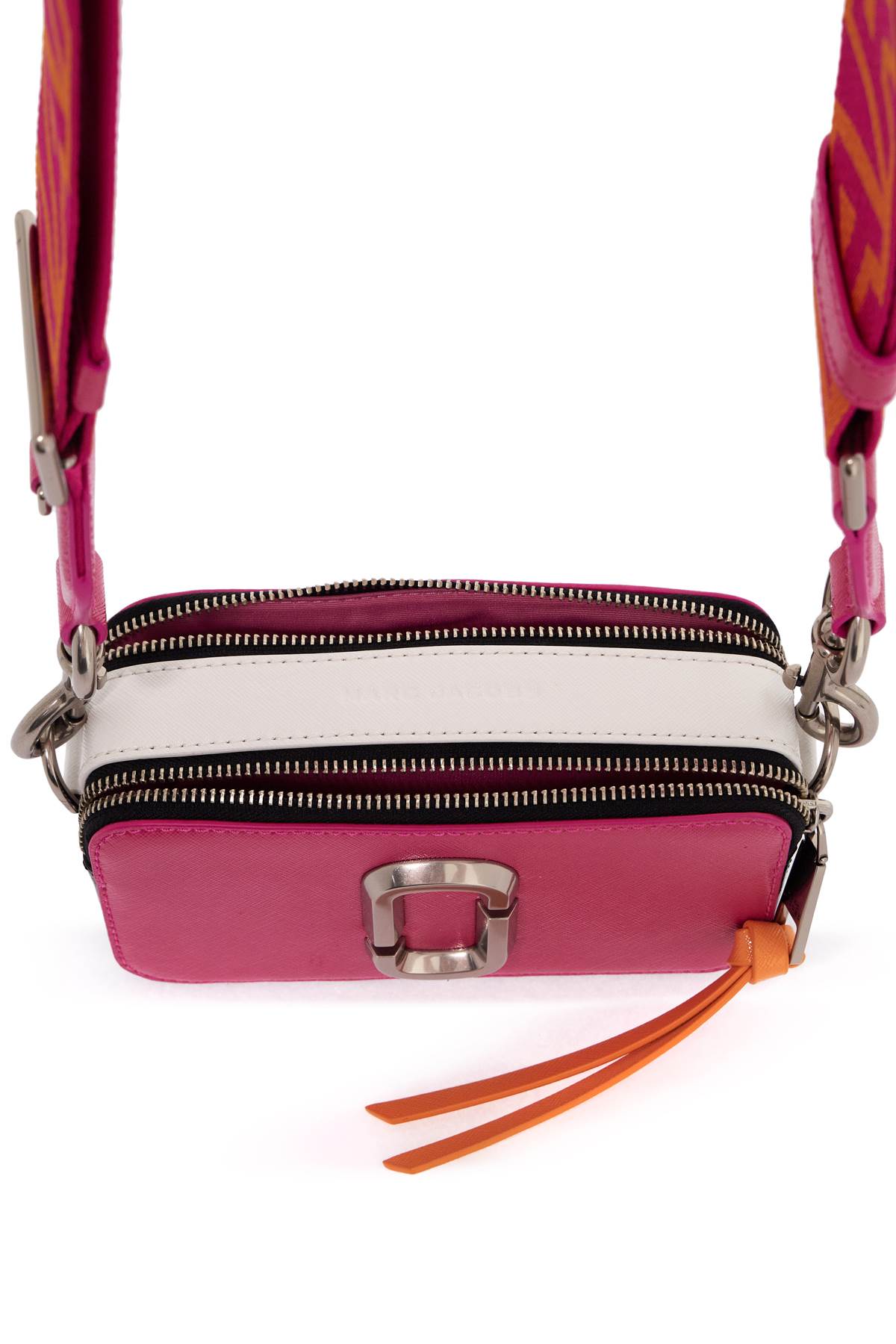 Shop Marc Jacobs The Snapshot Camera Bag In Hot Pink Multi (fuchsia)