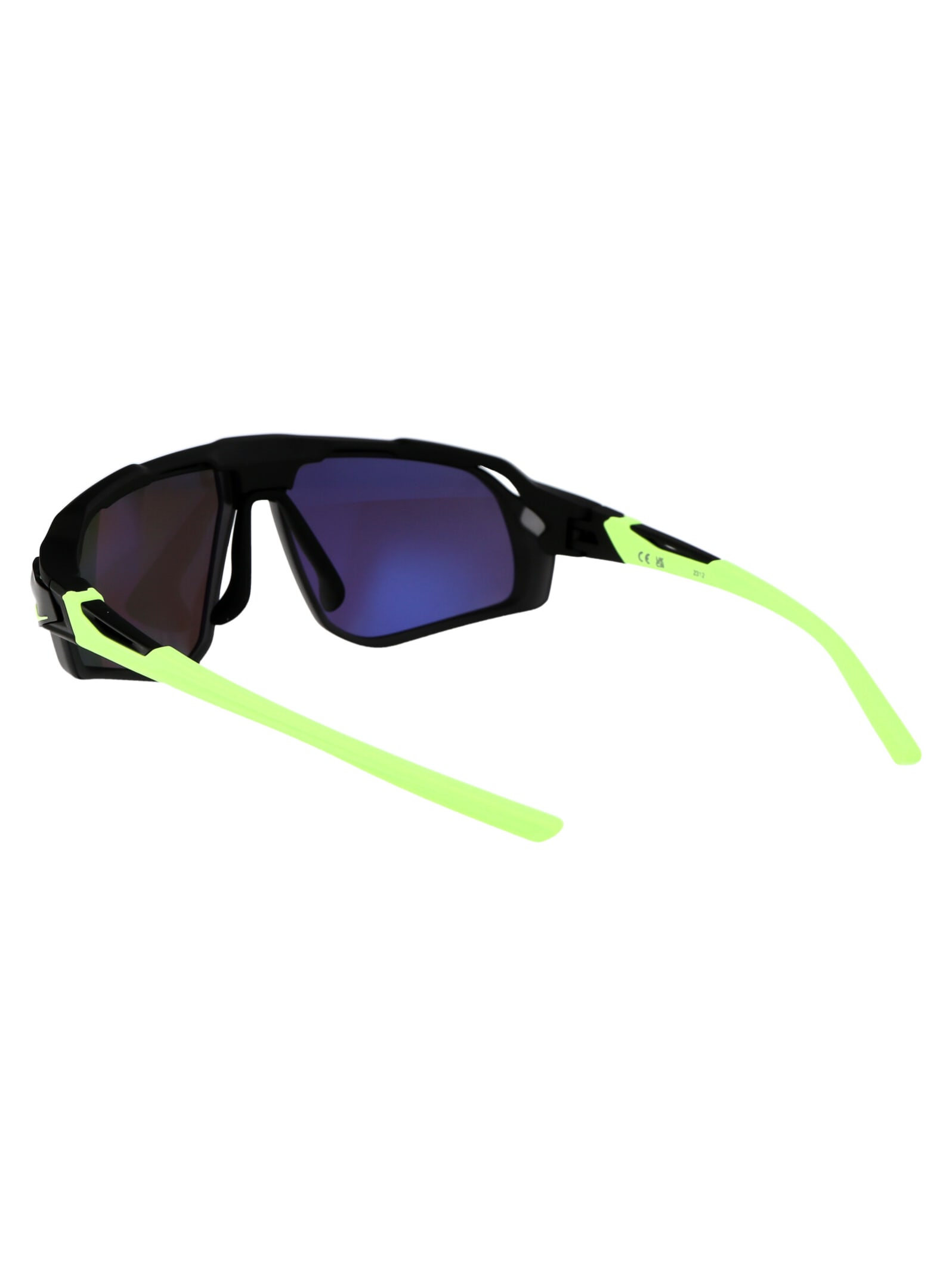Shop Nike Flyfree M Sunglasses In 010 Grey W/ Green Mirror Matte Black