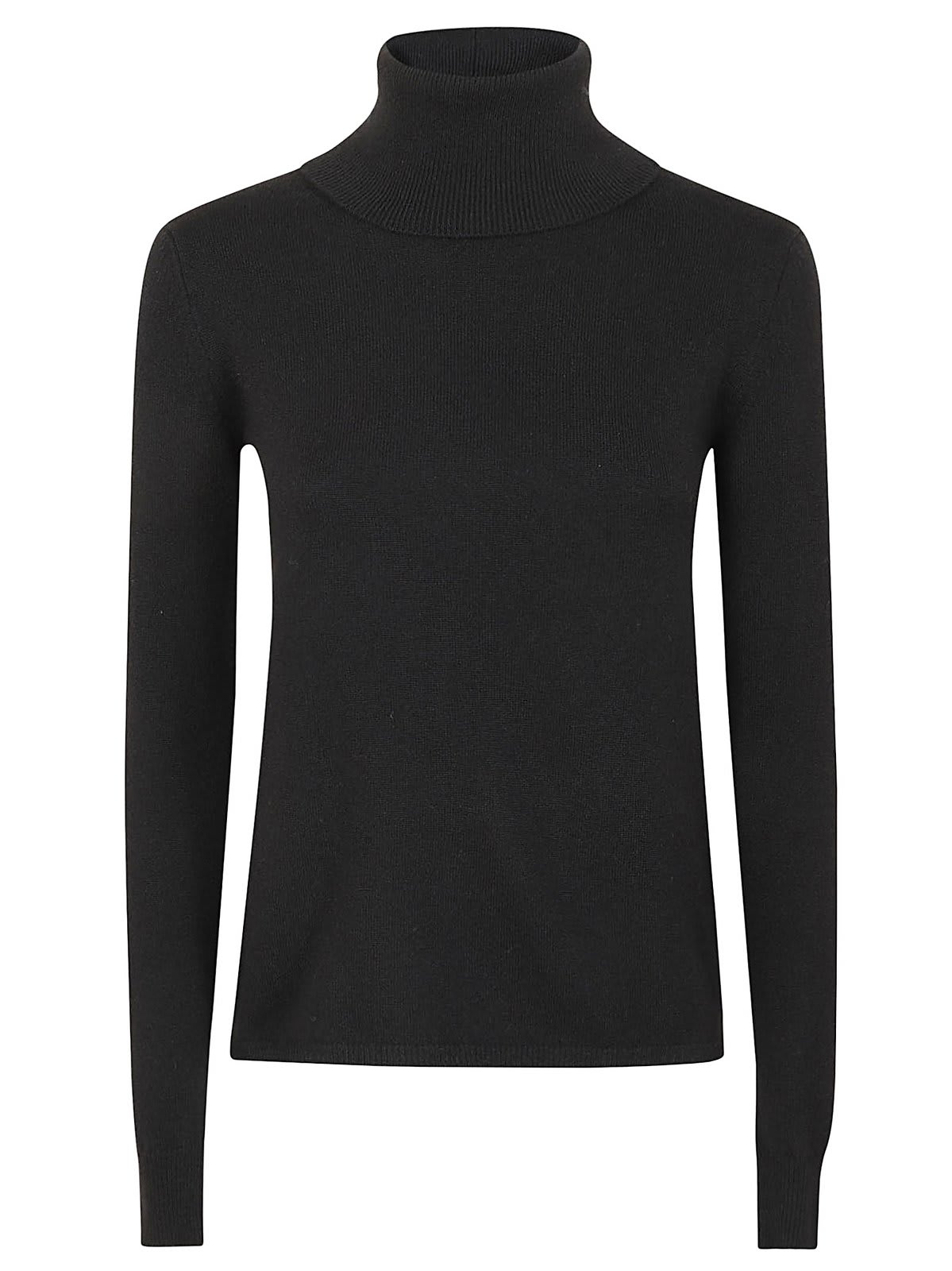 Shop Max Mara Turtleneck Long-sleeved Jumper In Nero