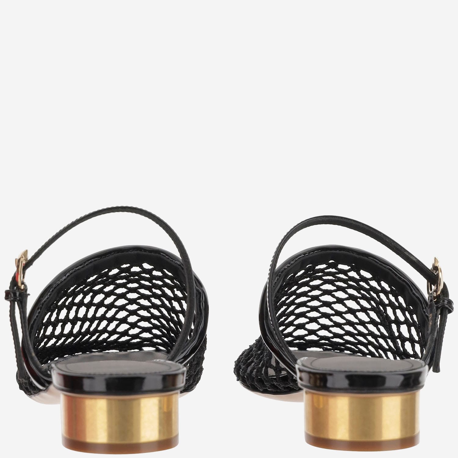 Ferragamo 40mm Mesh Mules In Black