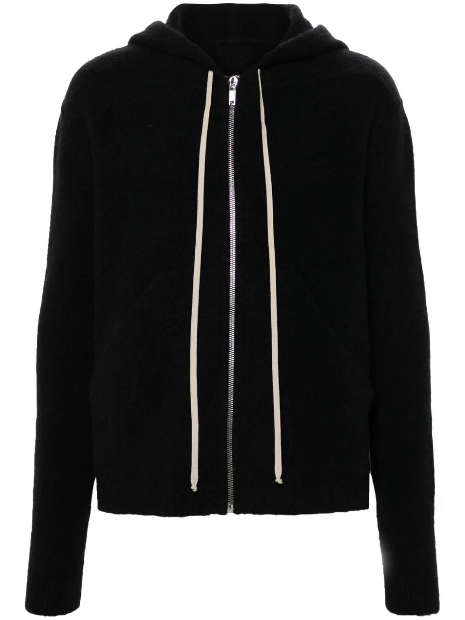 Shop Rick Owens Drawstring Hooded Coat In Bean