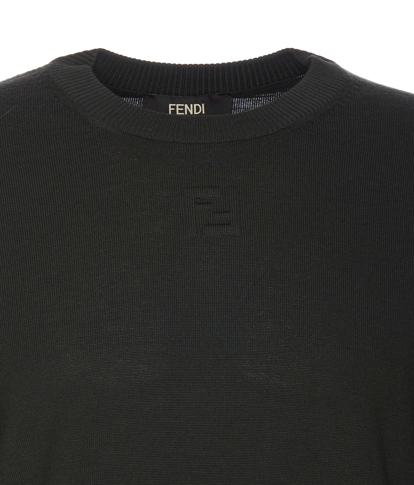 Shop Fendi Ff Sweater In Green