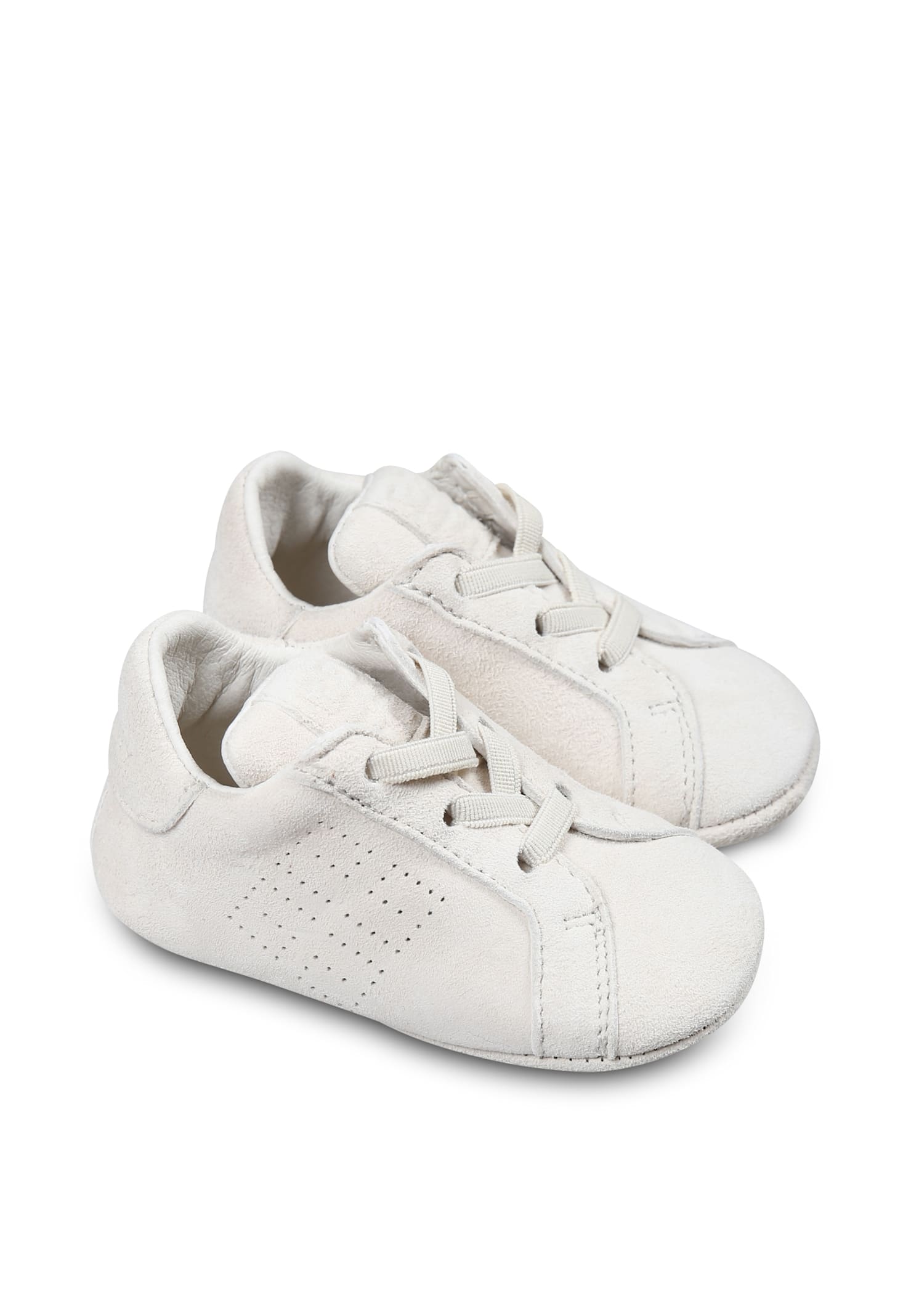Givenchy Ivory Sneakers For Babykids With 4g Pattern In Ivory