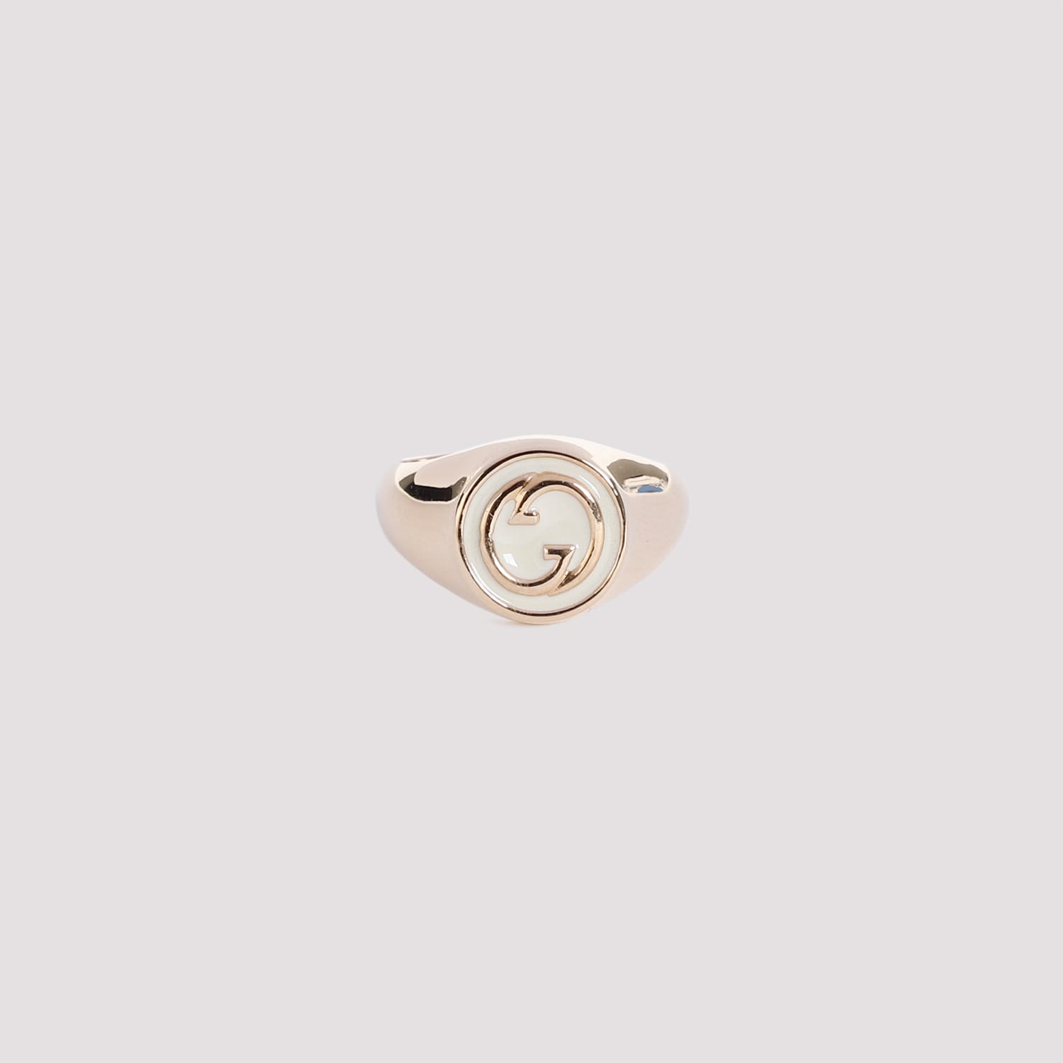 Shop Gucci Blondie Ring In Cream