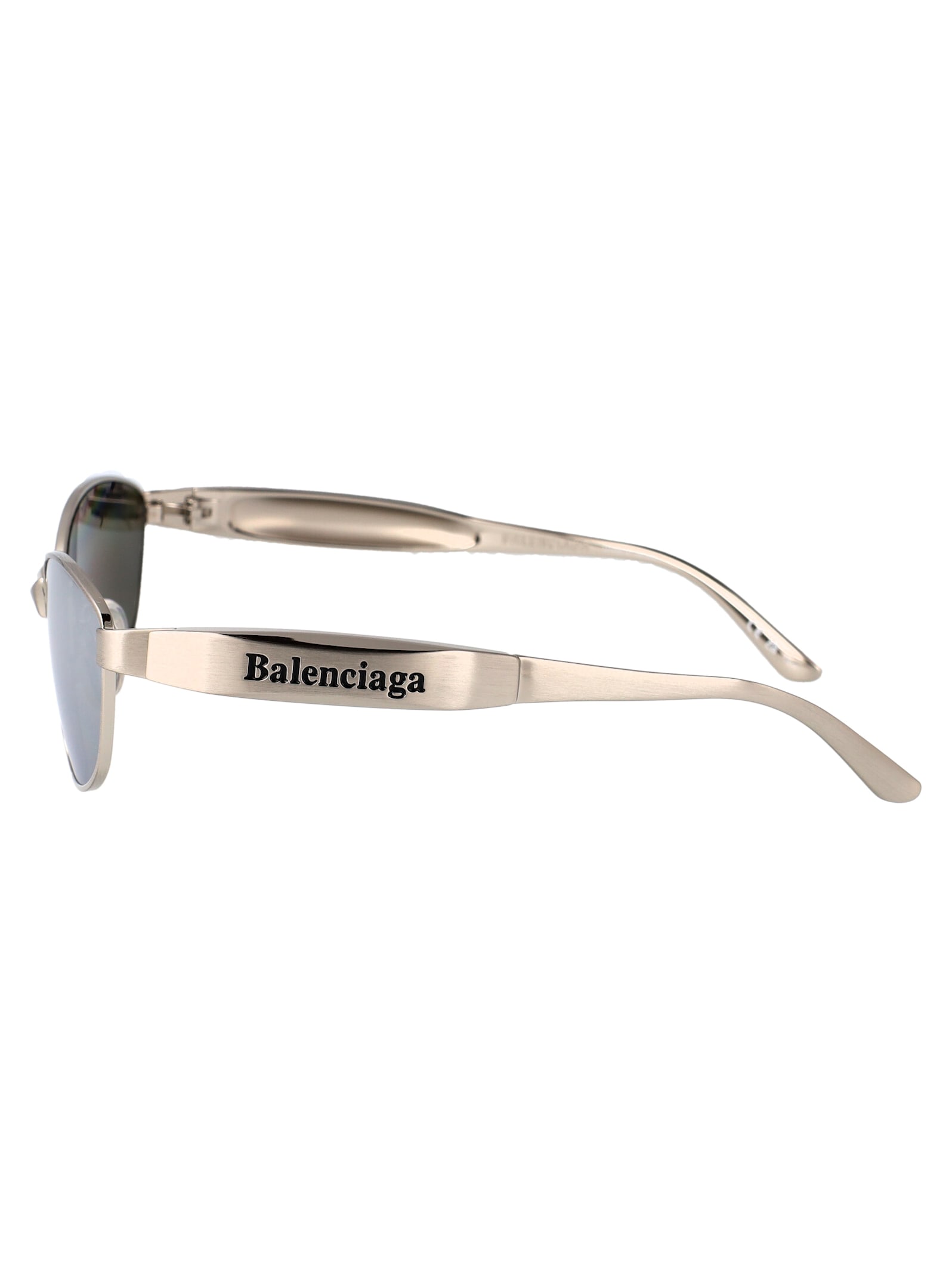Balenciaga Grey Cat Eye Ladies Sunglasses Bb0335s 001 65 In Silver-silver-silver