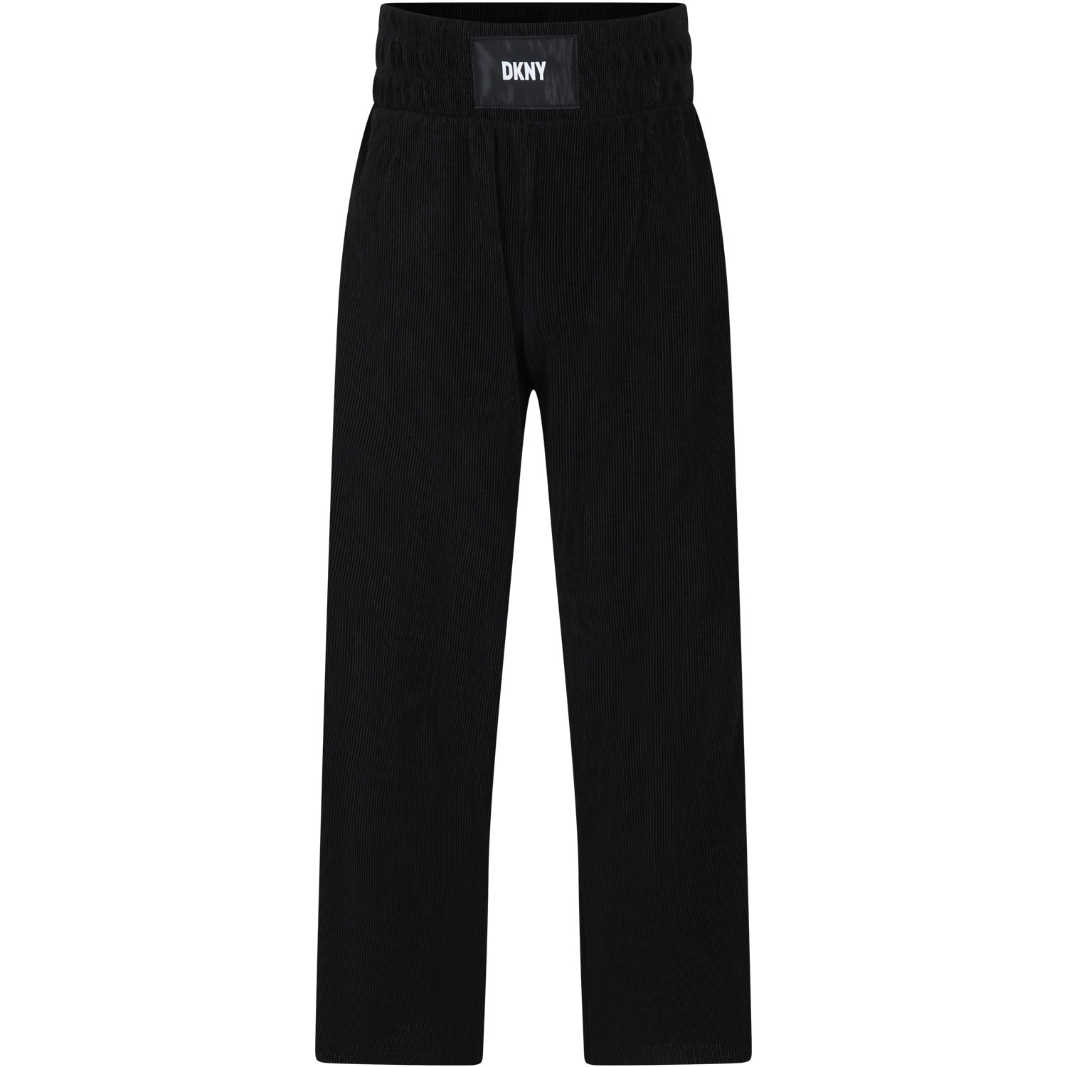 DKNY Black Casual Trousers For Girl