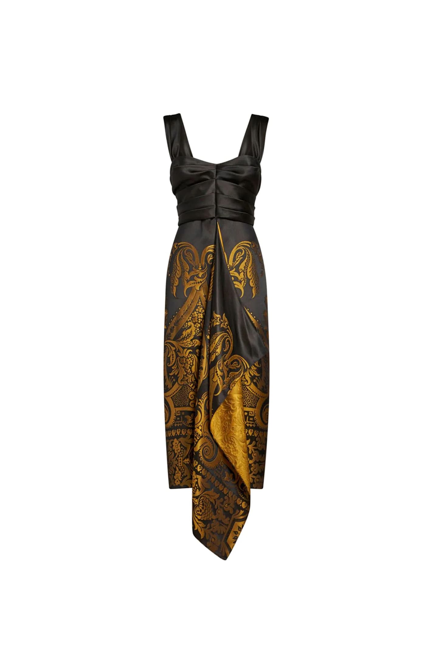 Shop Etro Dress In Golden