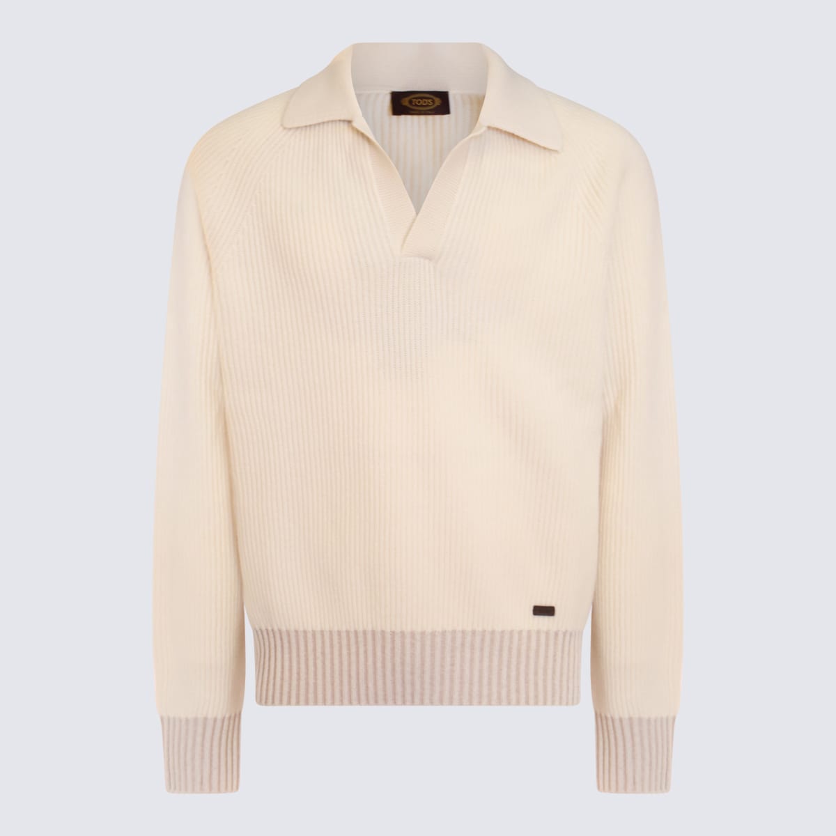 Shop Tod's White Wool Knitwear