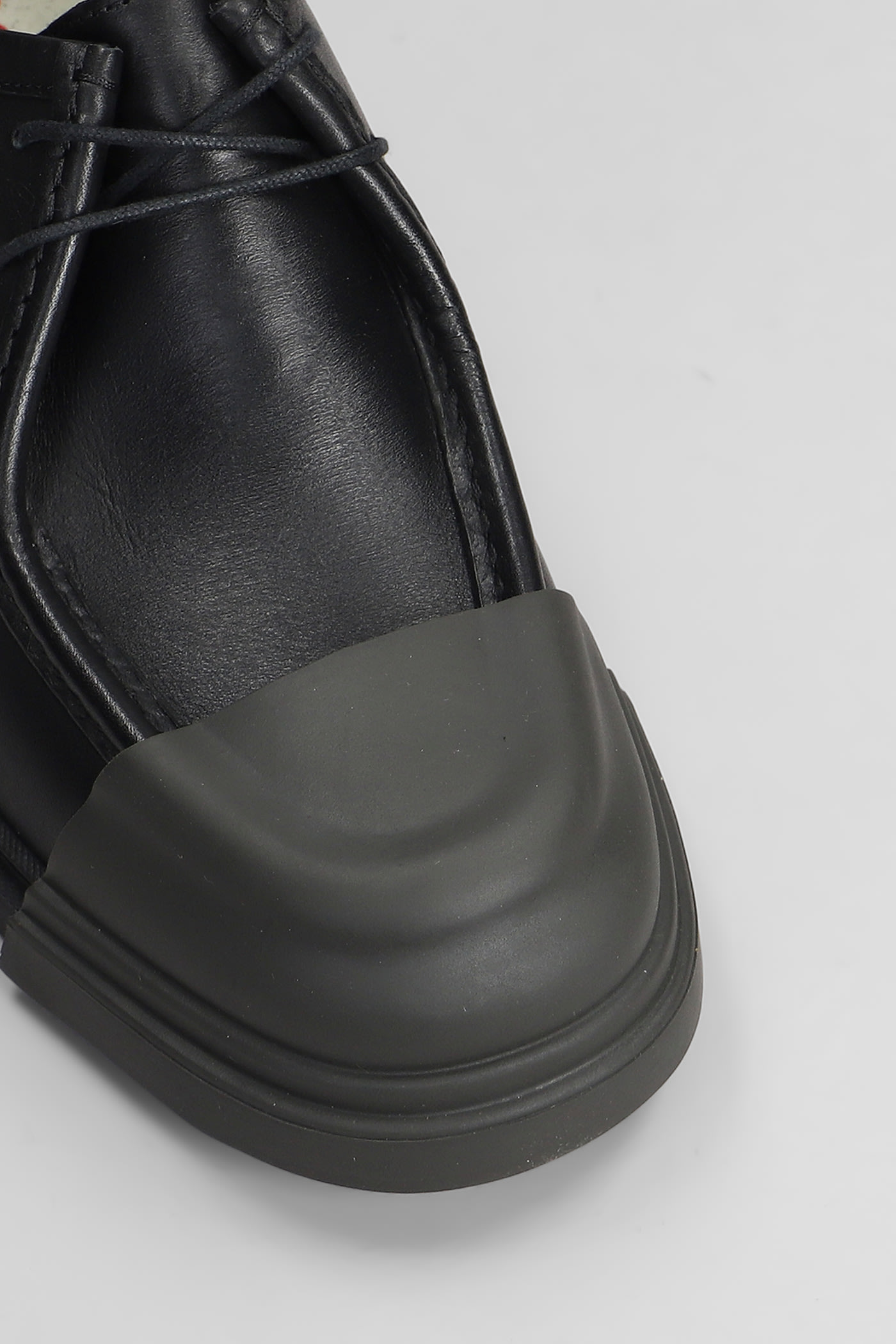 Camper Junction Lace Up Shoes In Black Leather