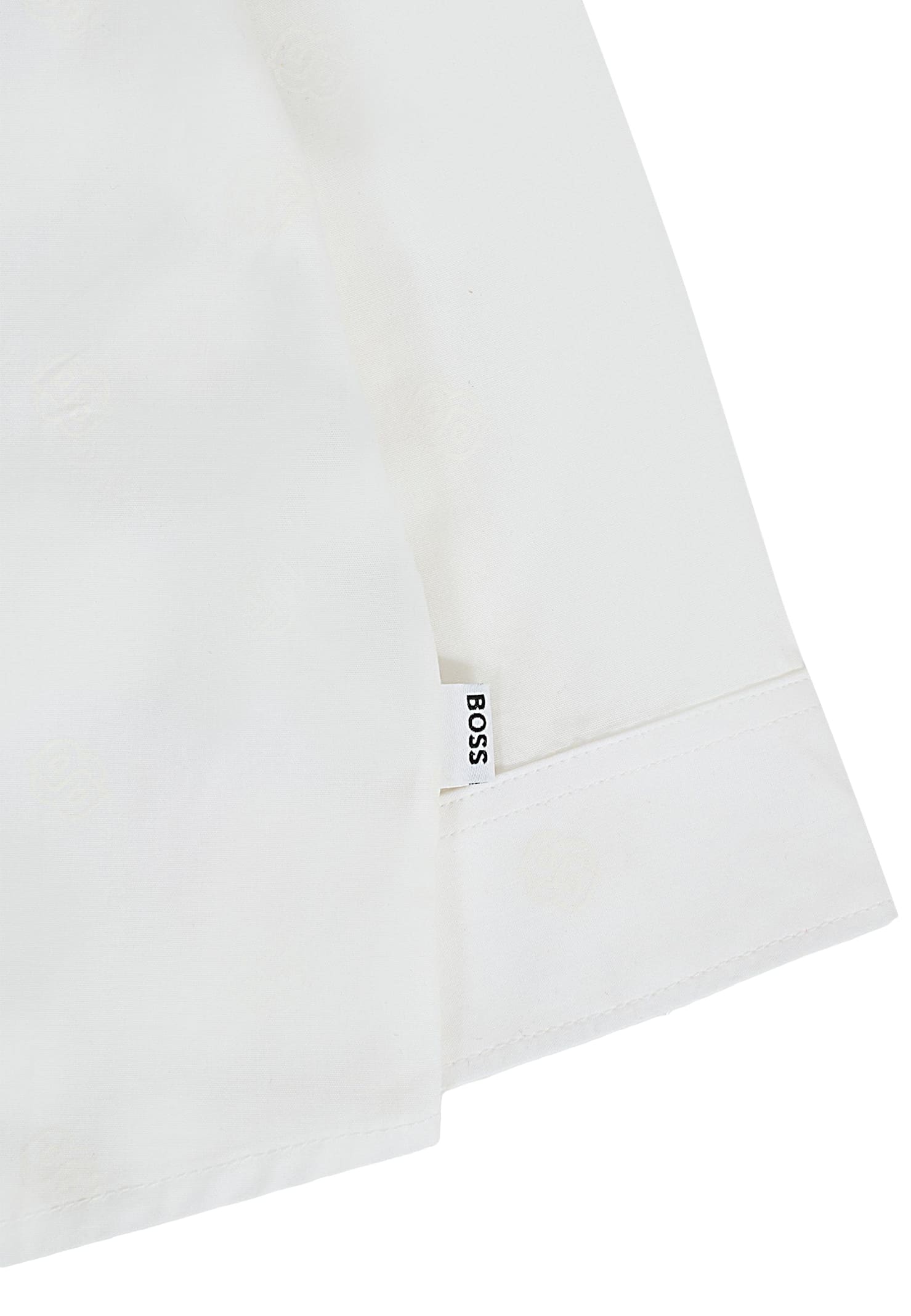 Hugo Boss White Shirt For Baby Boy With Logo In White