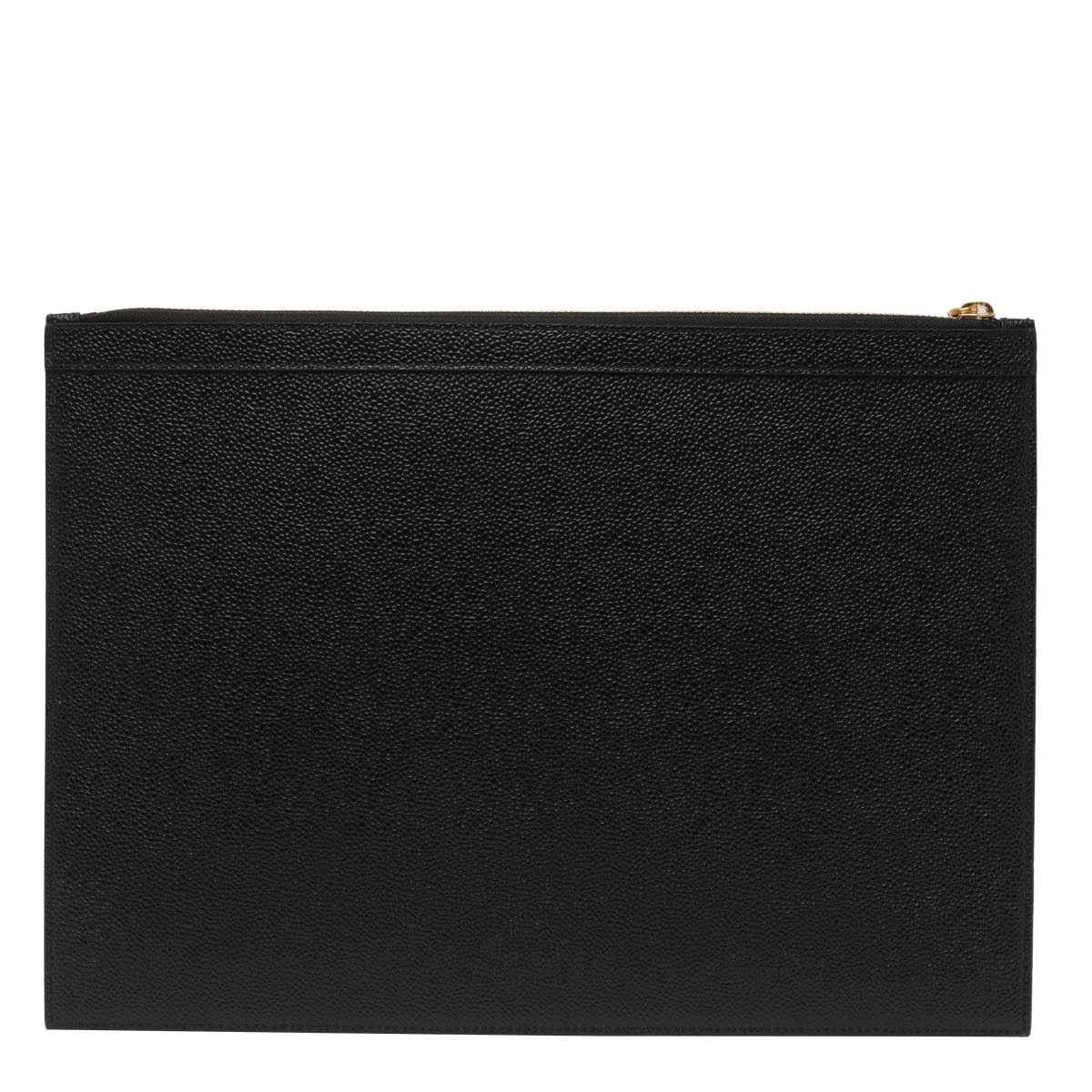 Shop Thom Browne Medium Document Holder With Iconic Logo In Black