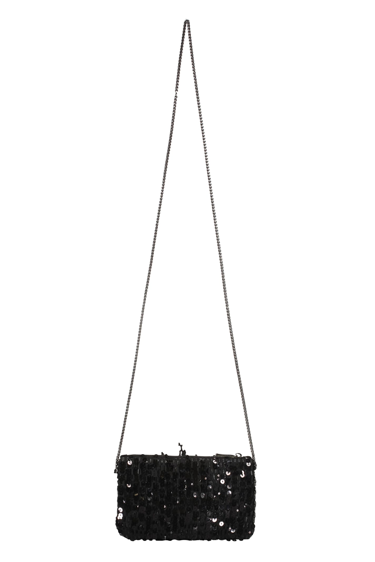Lorena Antoniazzi Sequin Clutch In Black