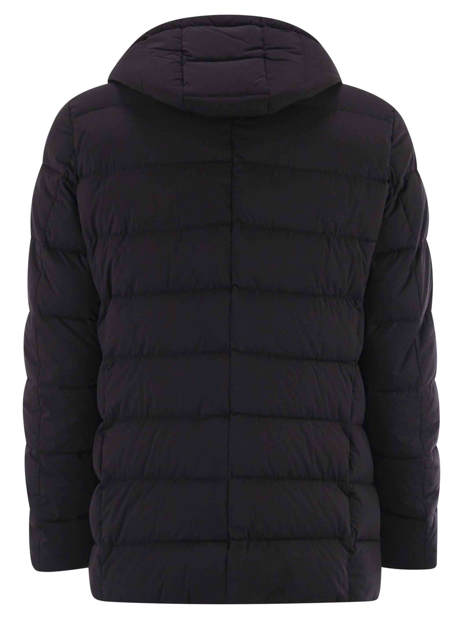 Moorer Florio-kn - Double-breasted Down Jacket In Black