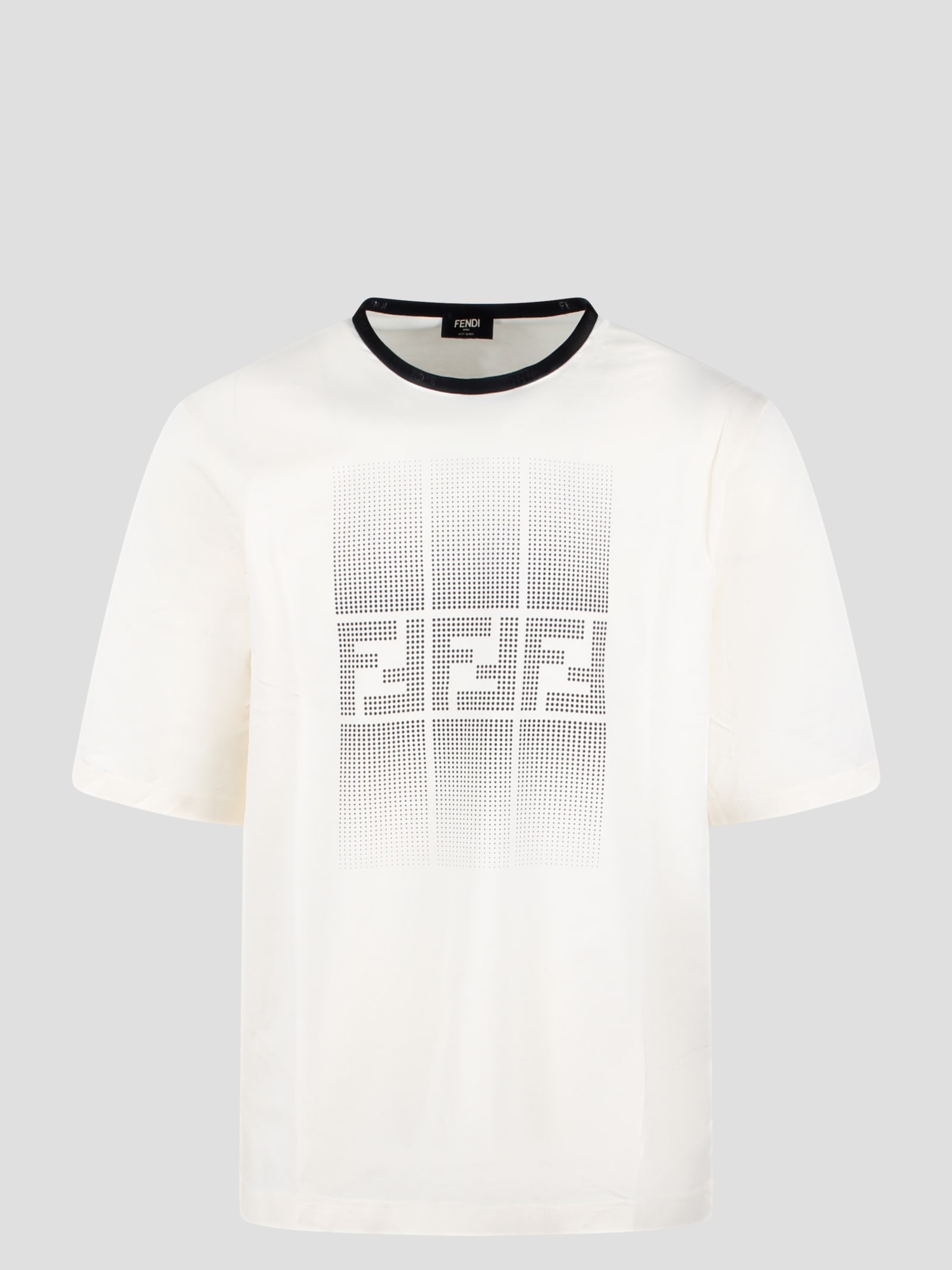 Shop Fendi Gradient Ff T-shirt In White
