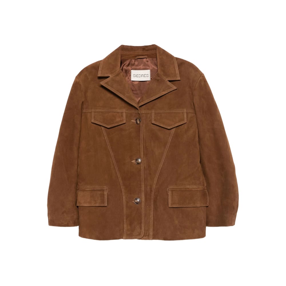 Siedres Button-up Flap-pockets Jacket In Brown