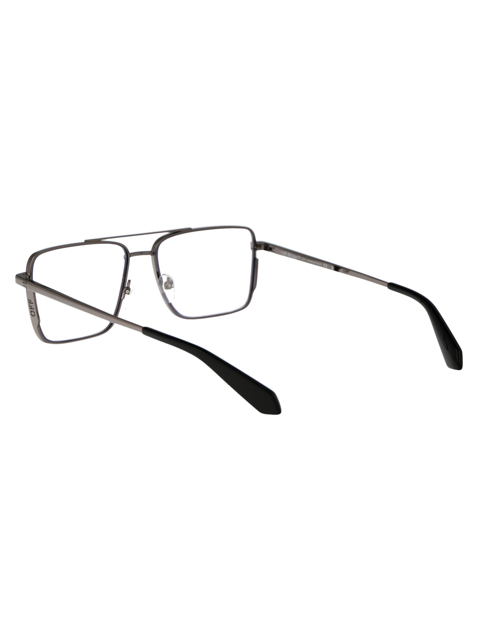 Shop Off-white Optical Style 66 Glasses In 7700 Gunmetal