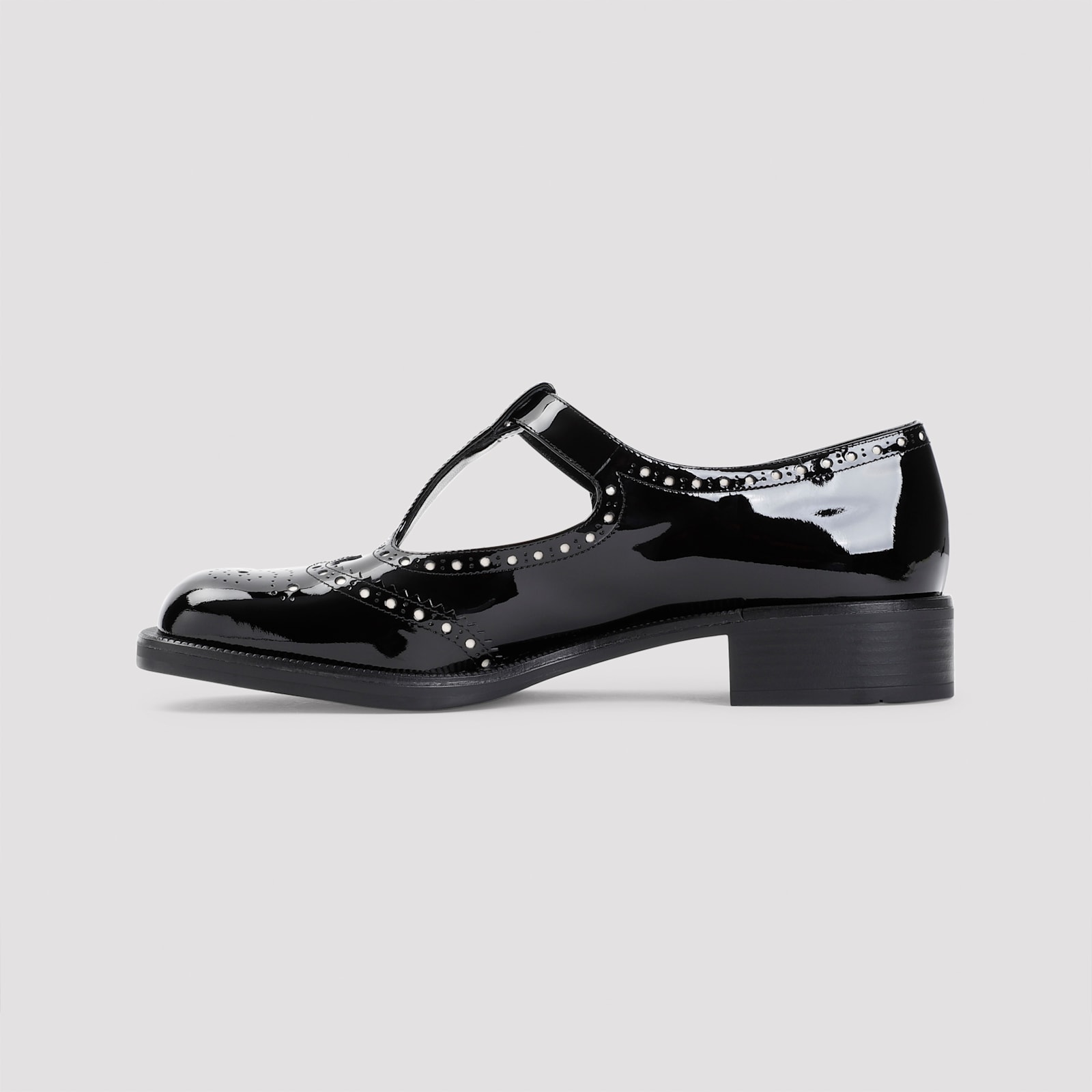 Miu Miu Leather Mary Jane In Black