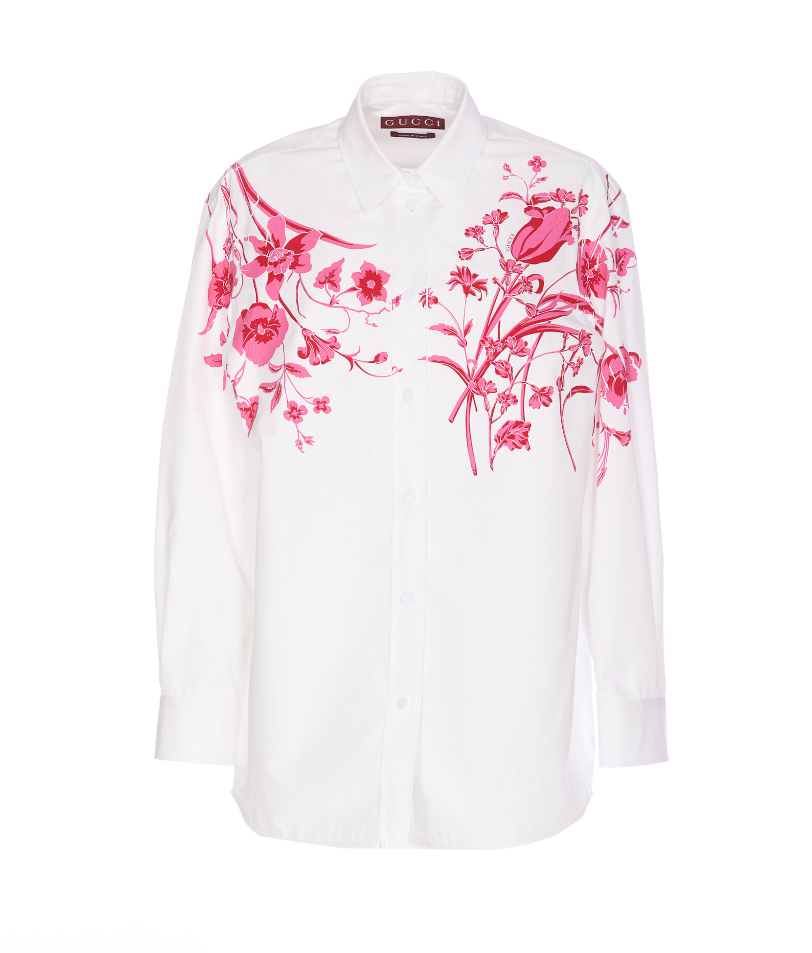 Shop Gucci Shirt In Whitemix