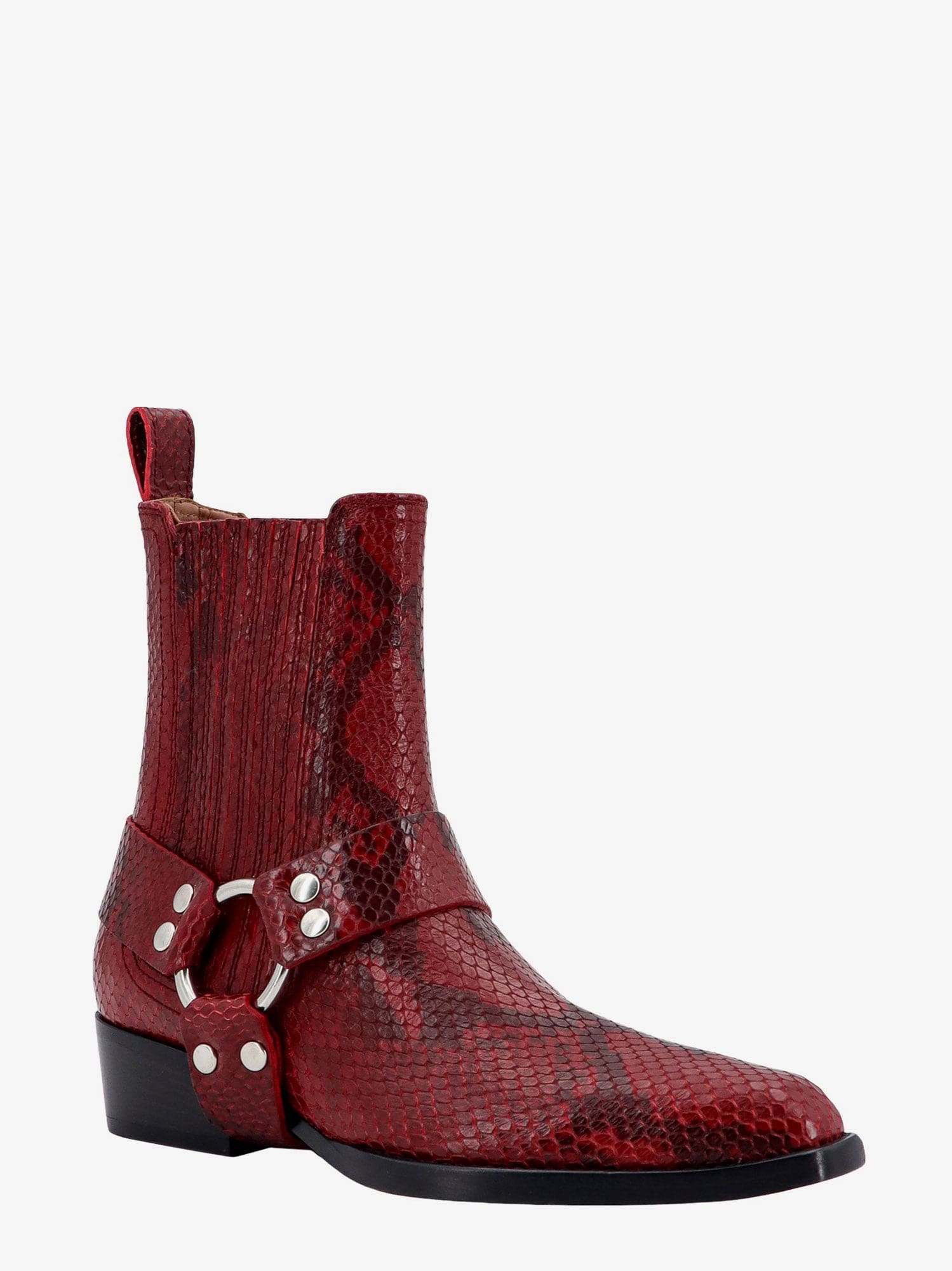 Paris Texas Helena Leather Ankle Boots In Red