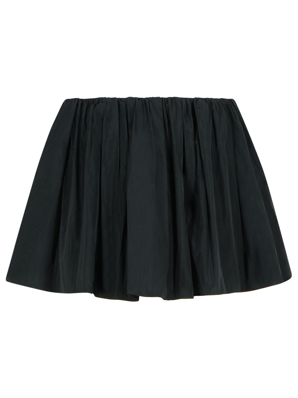 Jw Anderson Memory Gathered Taffeta Mini Skort In Black